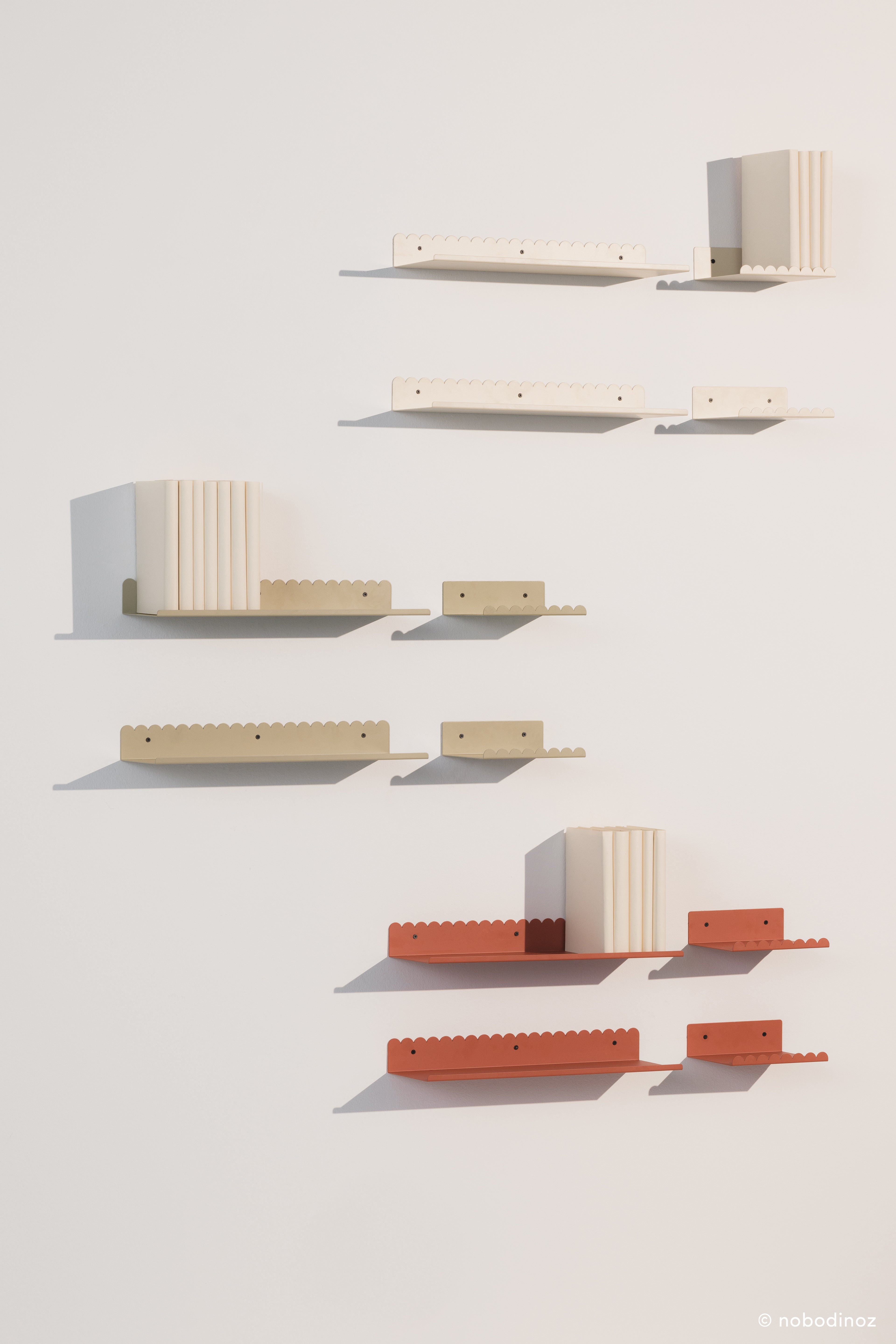 Nobodinoz Lacquered Steel Wall Shelf - Large