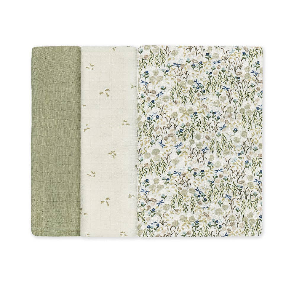 Avery Row Organic Cotton Muslin Squares, Set of 3 – Riverbank