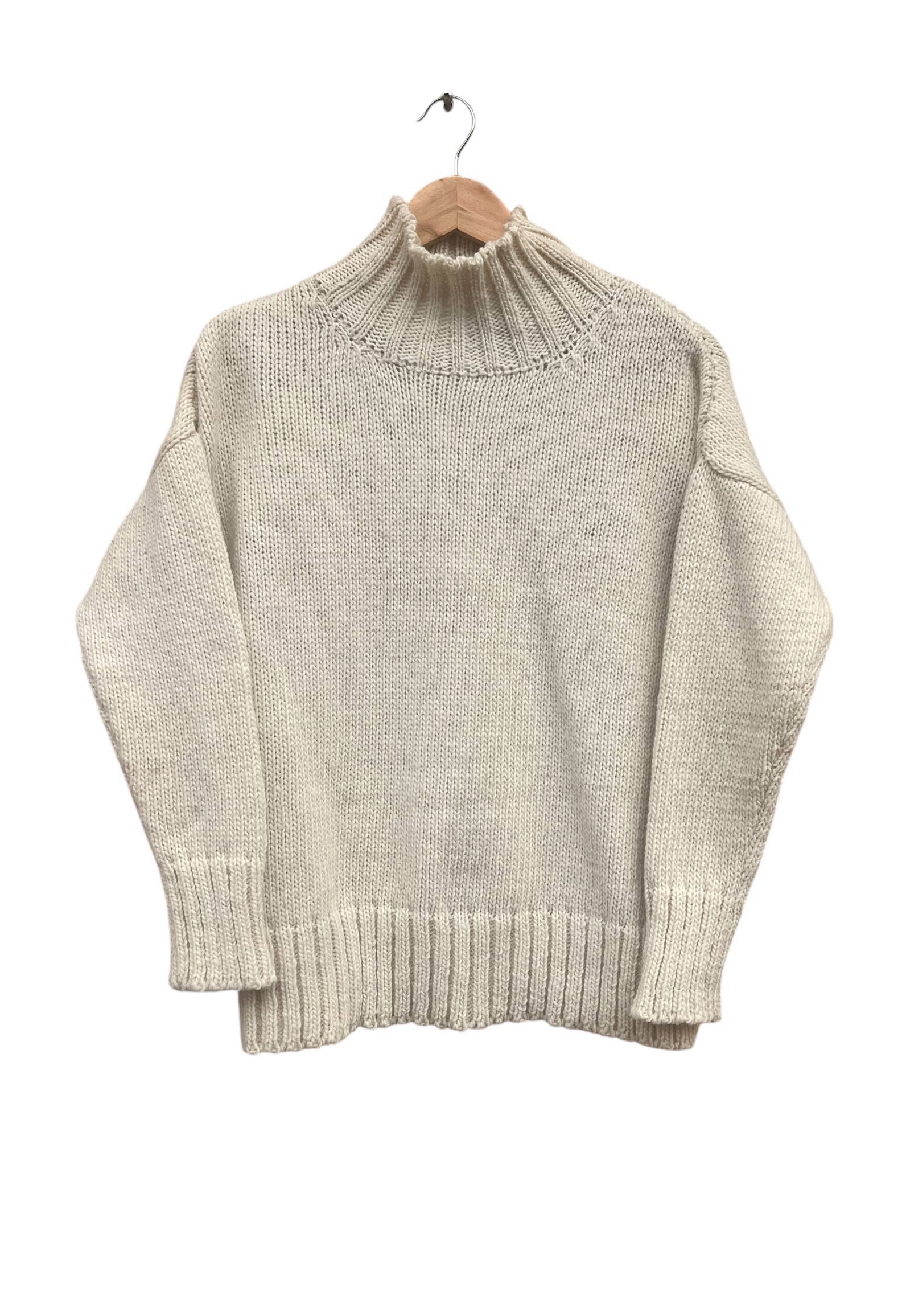 Artisan Turtleneck – Pure Wool: Natural White