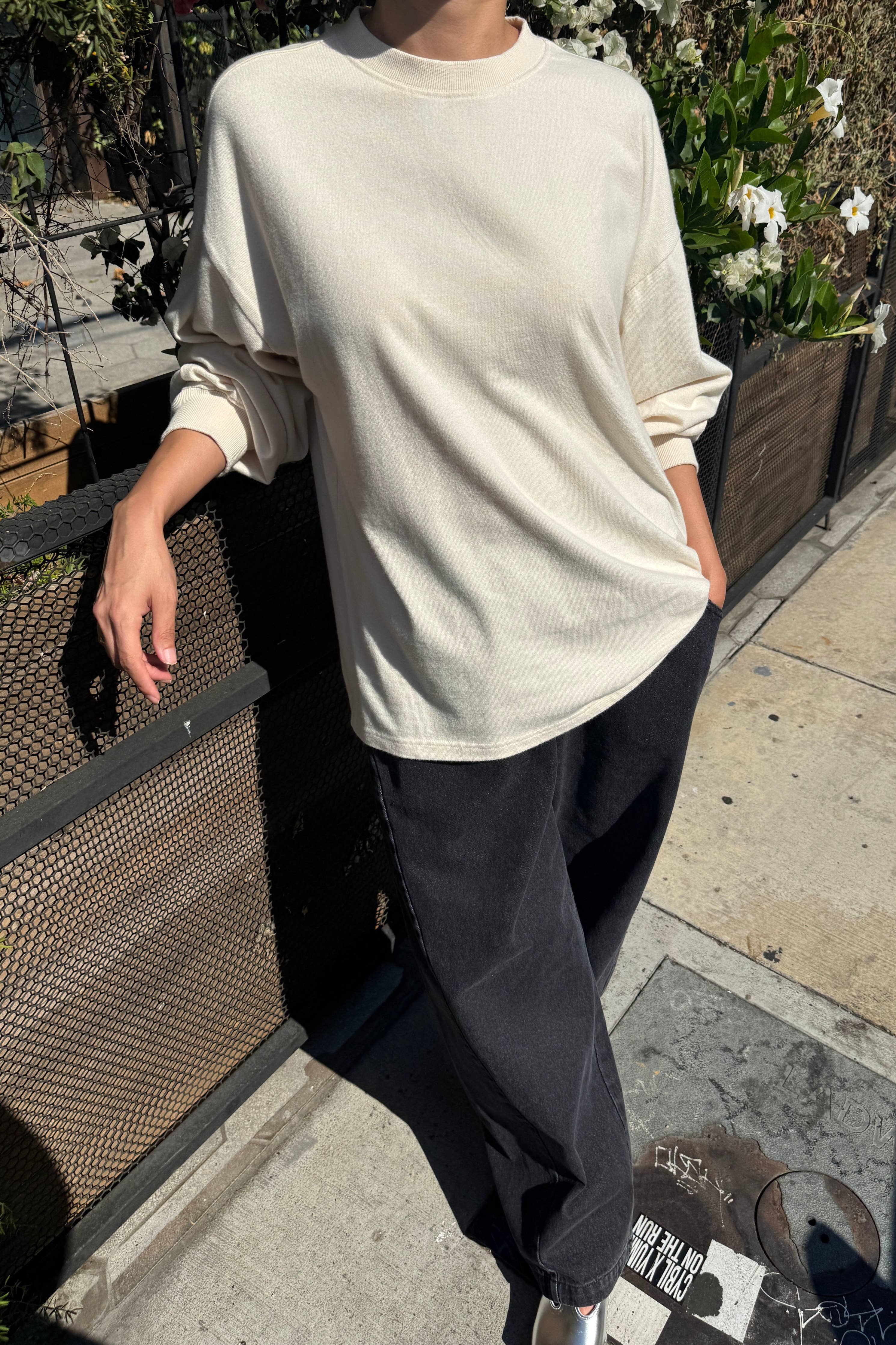 Le Bon Shoppe Soft Jersey Supple Tee : Naturel