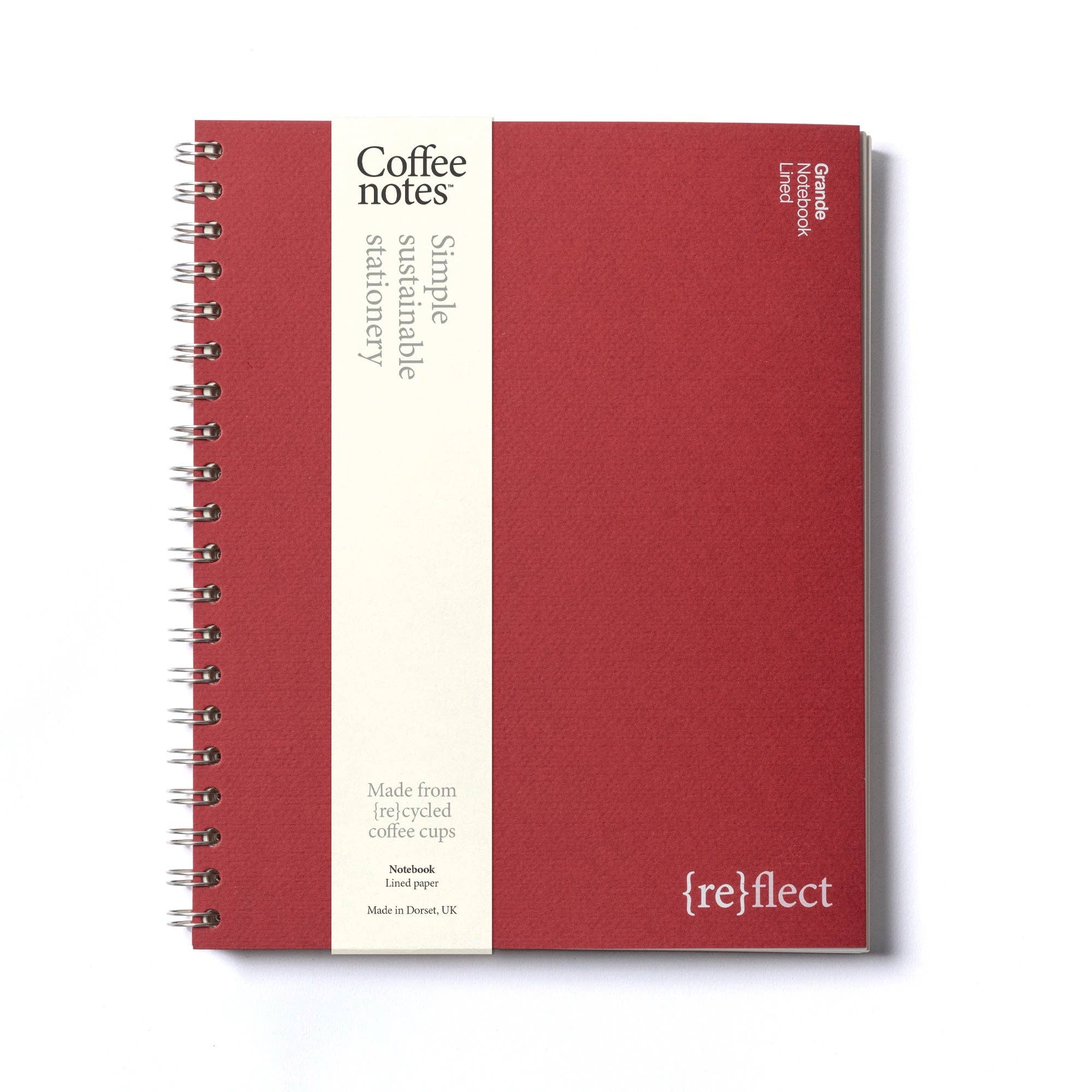 Valentine Wirebound Notebook (Lined): Scarlet / Grande - Coffeenotes