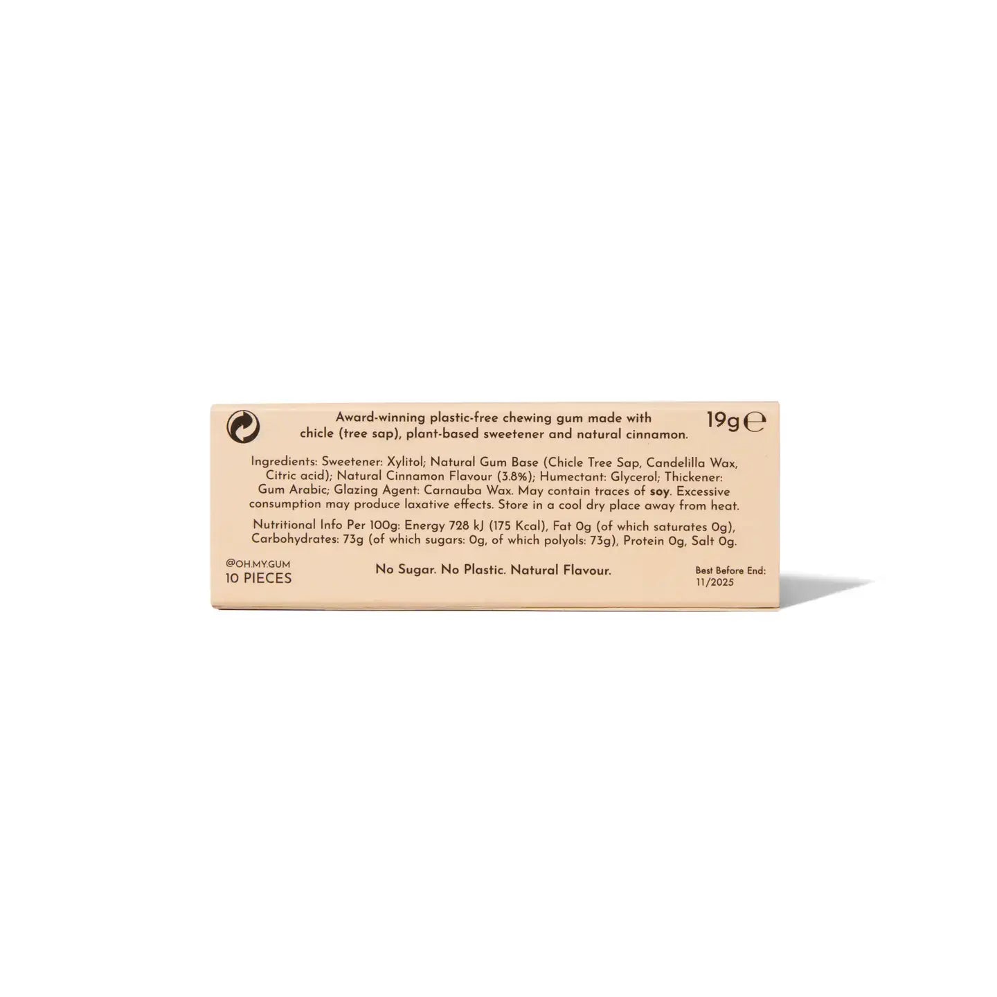 Cinnamon Chewing Gum - Plastic-free | Sugar-free | Plant-bas