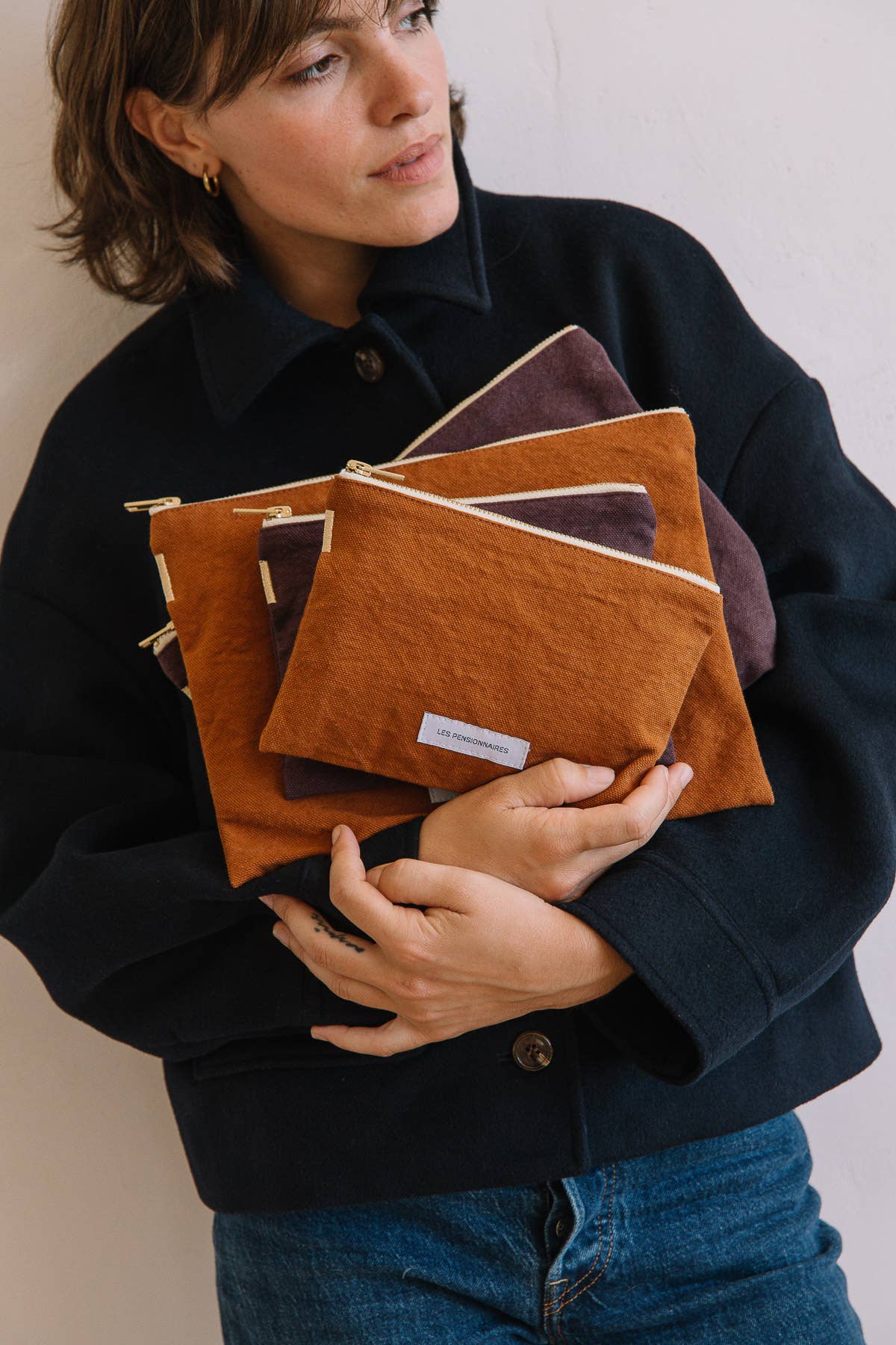 Les Pensionnaires Small Pouch – Caramel Brown