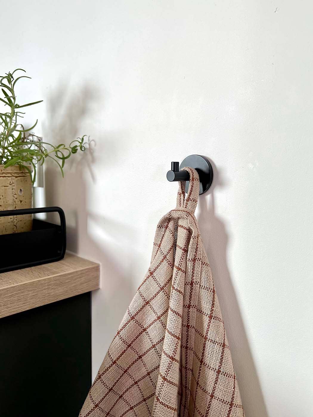 Nordic Tea Towel - Sand/Brown Check