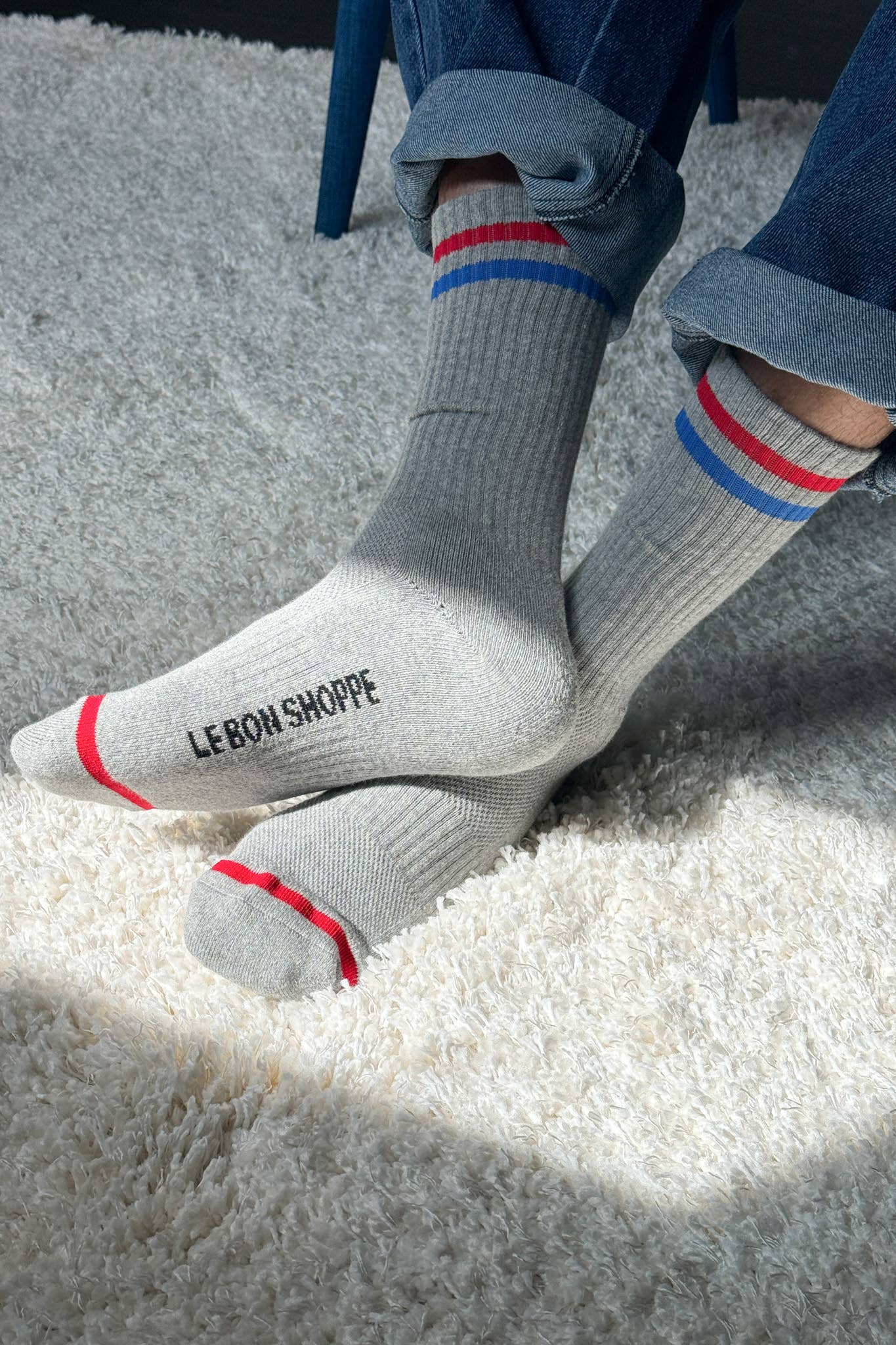 Extended Boyfriend Socks - Brown - Le Bon Shoppe