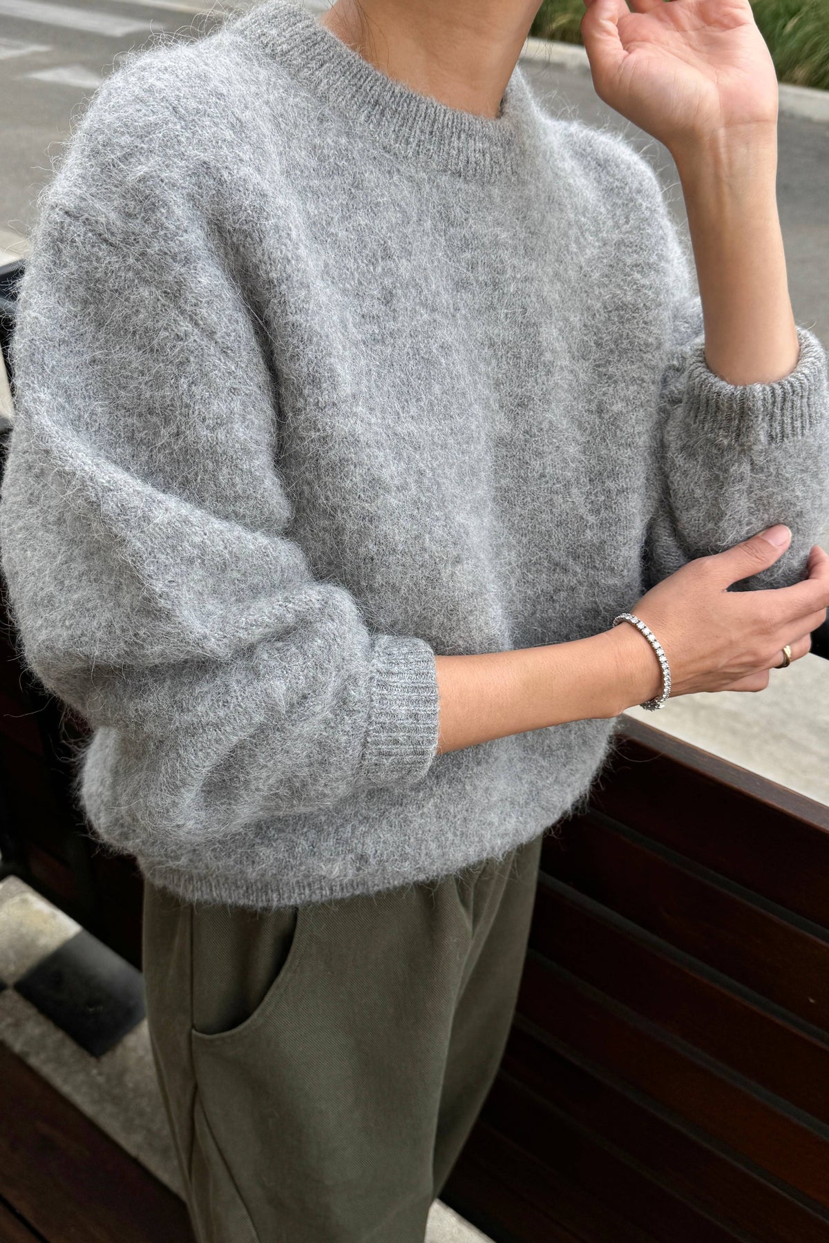 Le Bon Shoppe Elio Crew Neck Alpaca Sweater