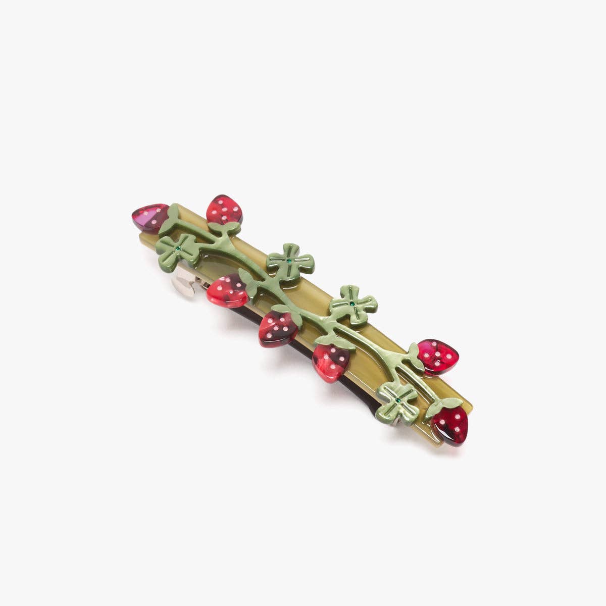 Wild Strawberry French Barrette — Winona Irene