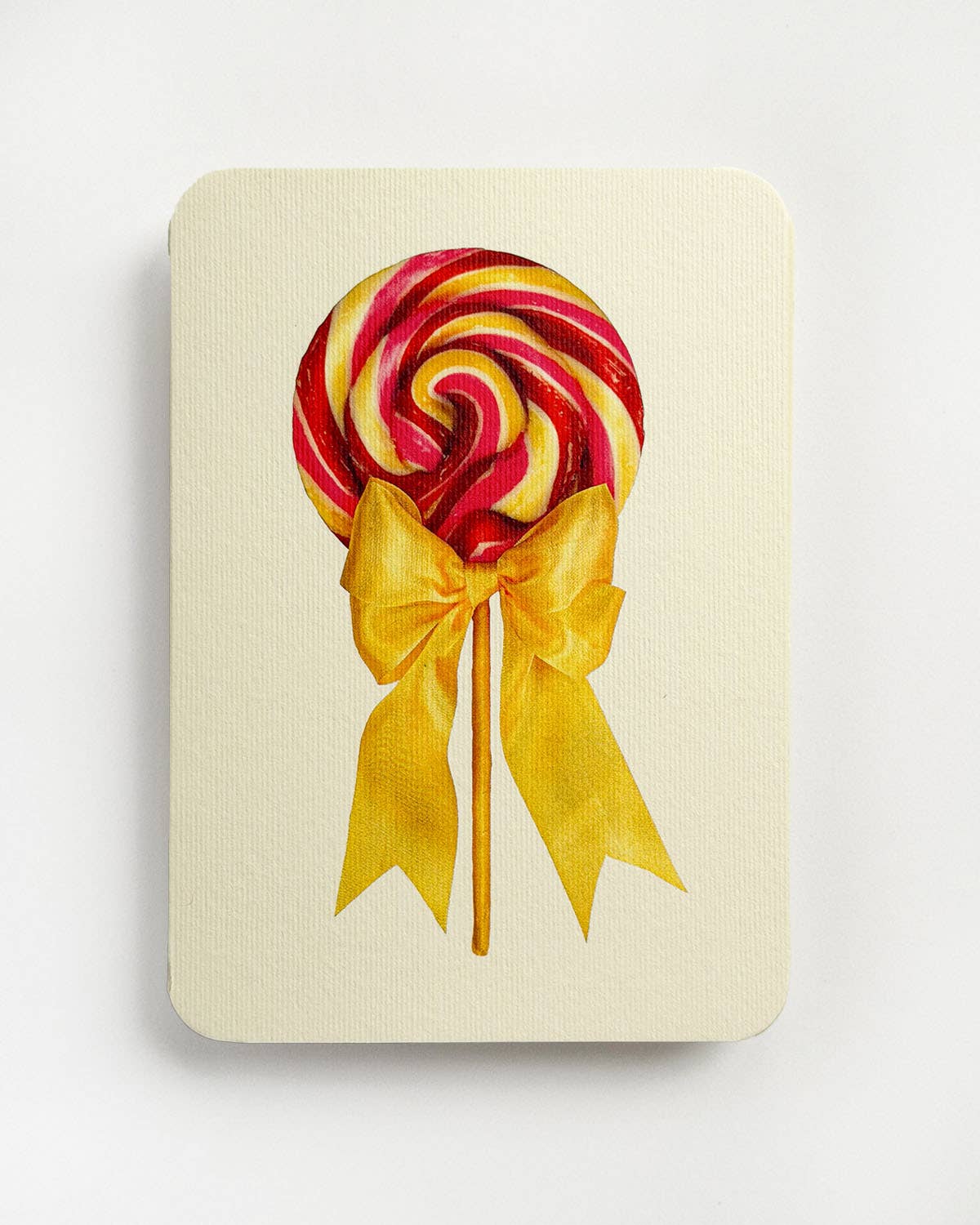 Rhubarb Custard Ribboned Lollies Greeting Card | Birthday