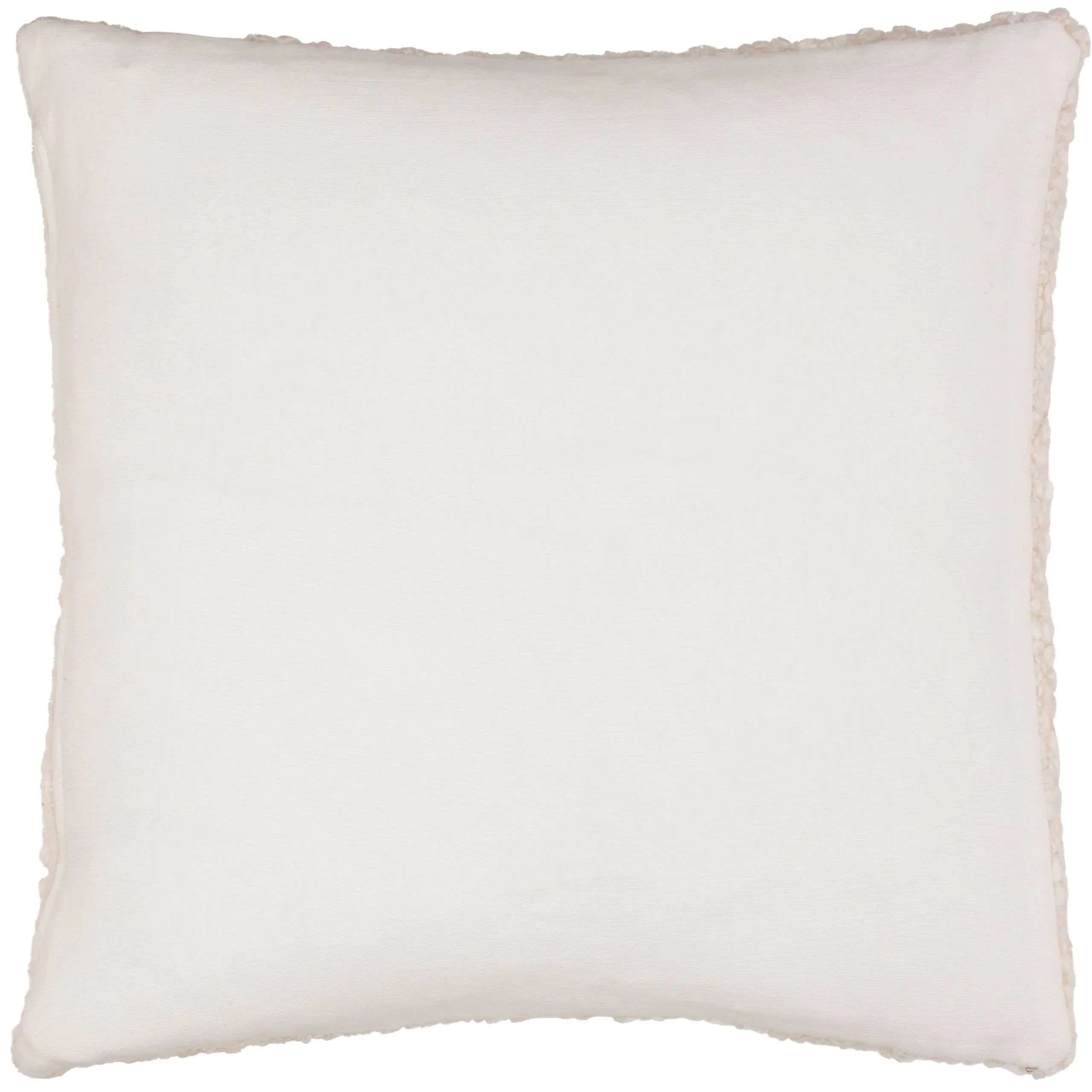 Indaba Home white square decorative pillow, soft textured cotton fabric