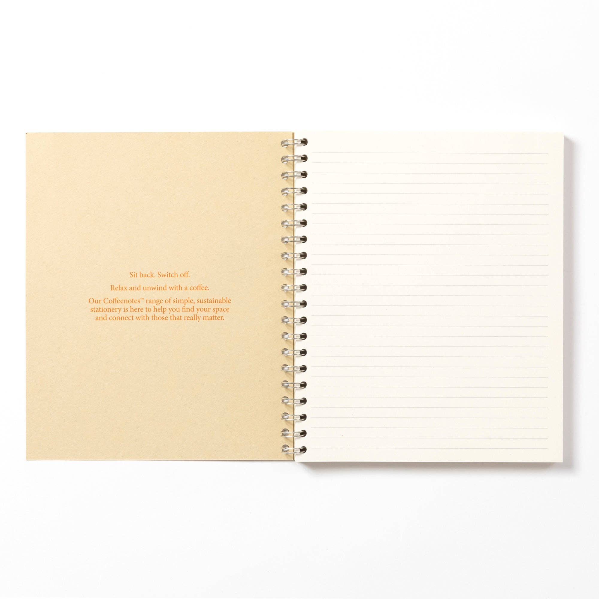 Kraft Wirebound Notebook (Lined): Grande - Coffeenotes