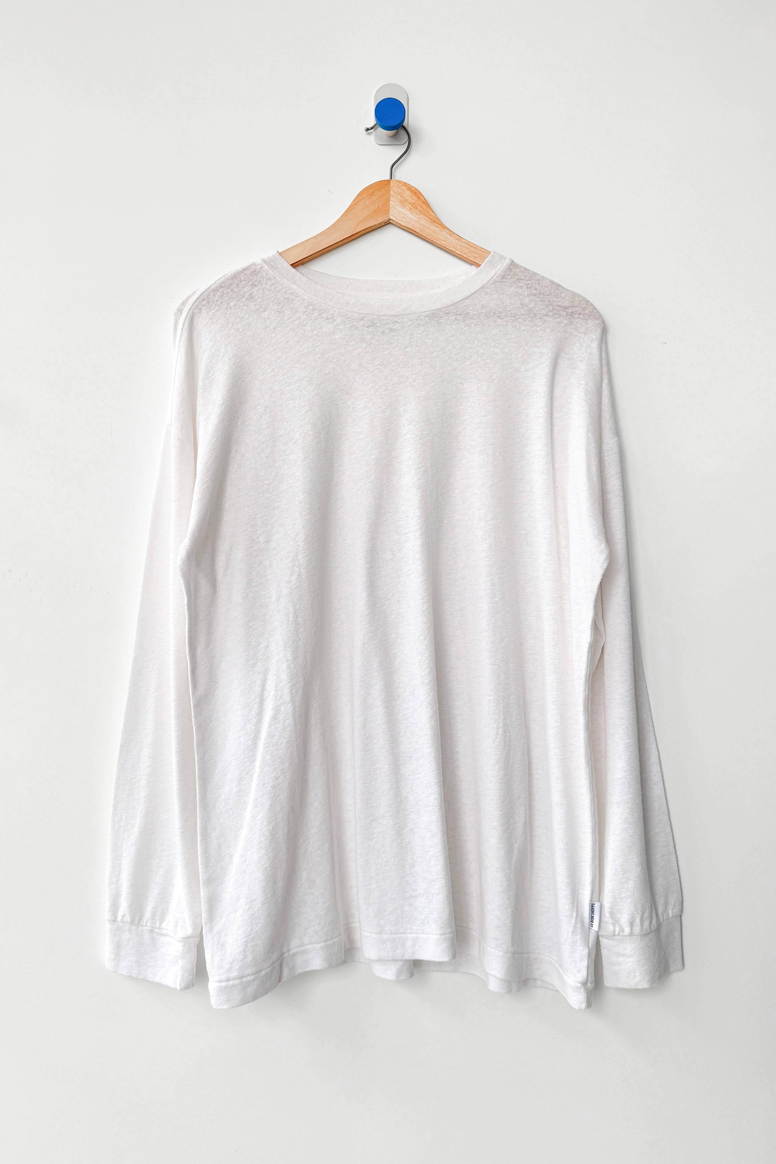 Haze Linen Blend Tee: Moonbeam - Le Bon Shoppe