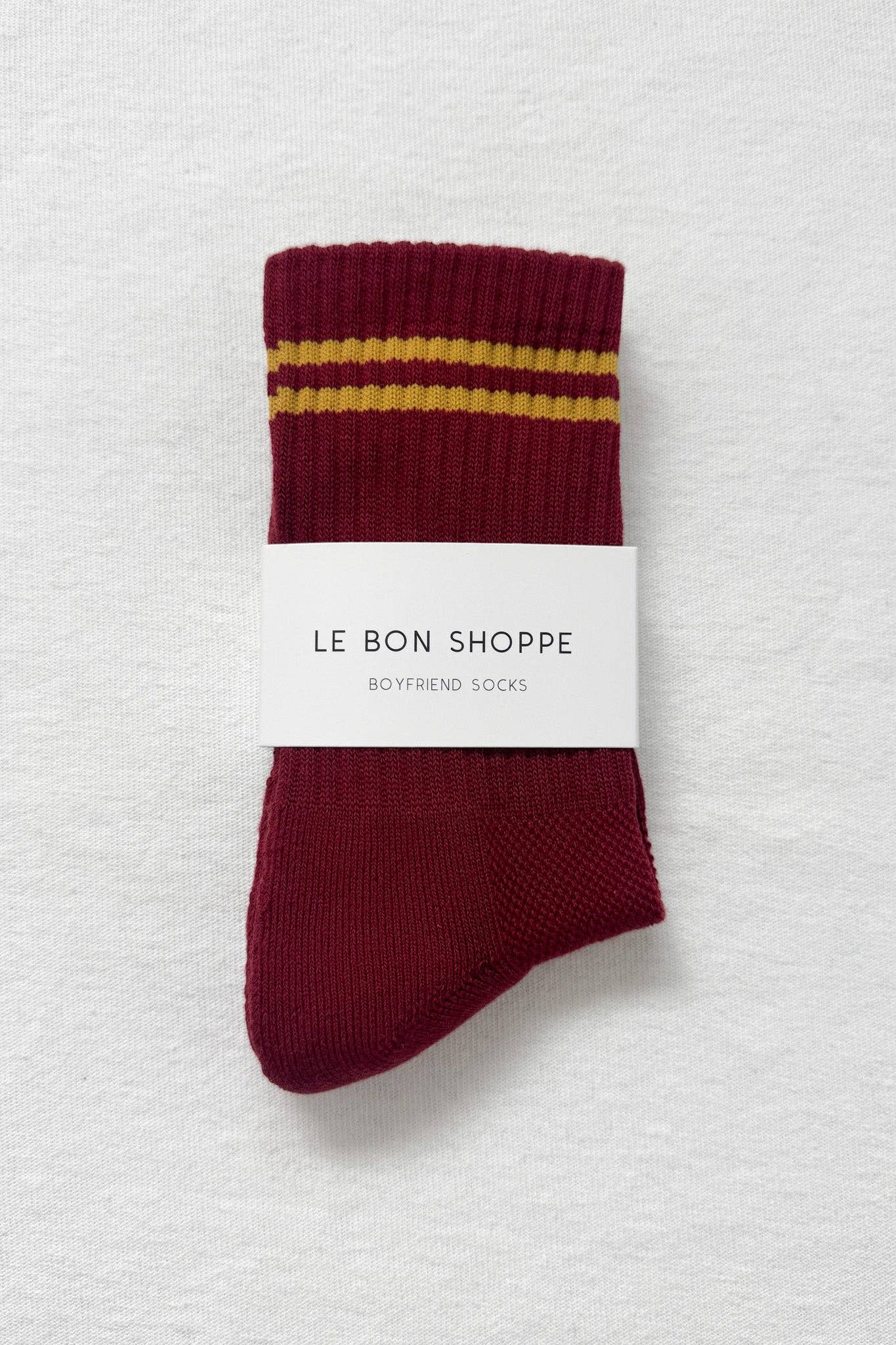 Boyfriend Socks: Cardinal - Le Bon Shoppe