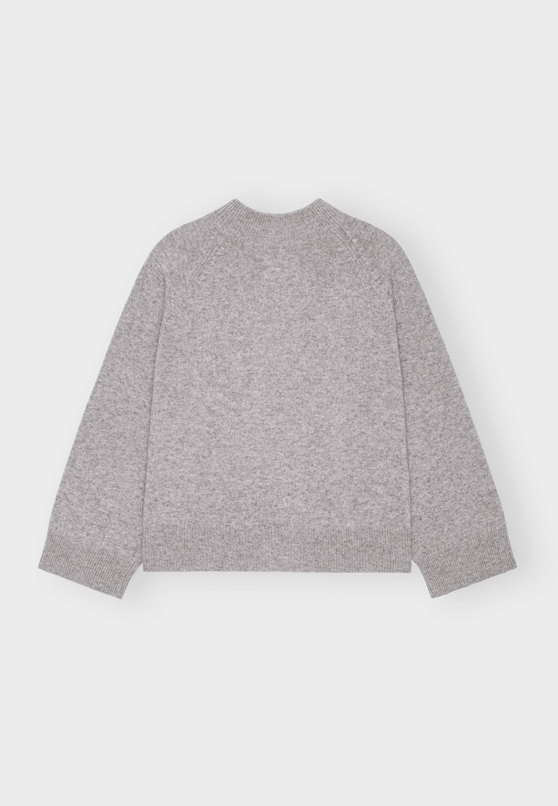 Gentle cardigan merino: Light grey melange / M