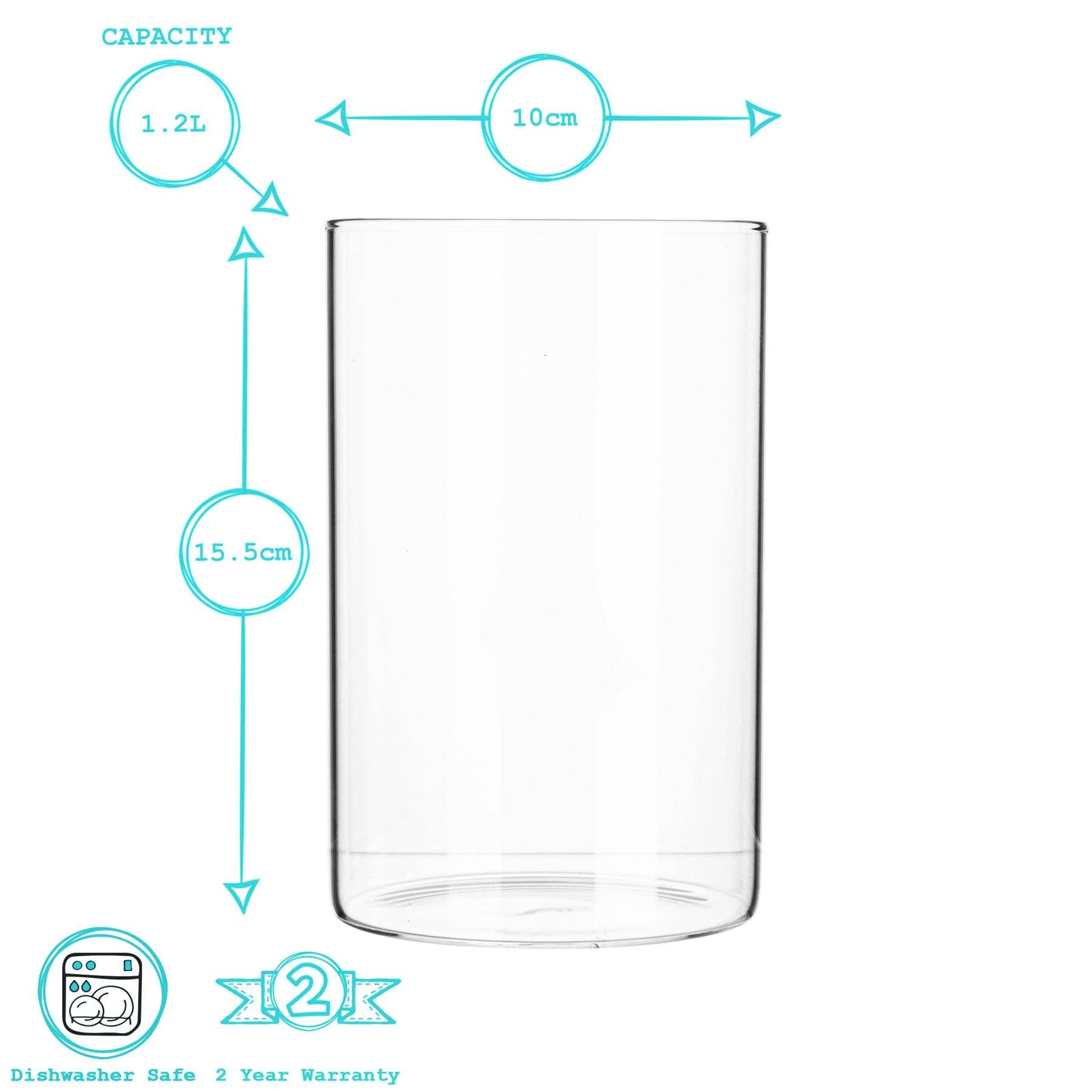 Glass Storage Jar with Cork Lid - 1 Litre