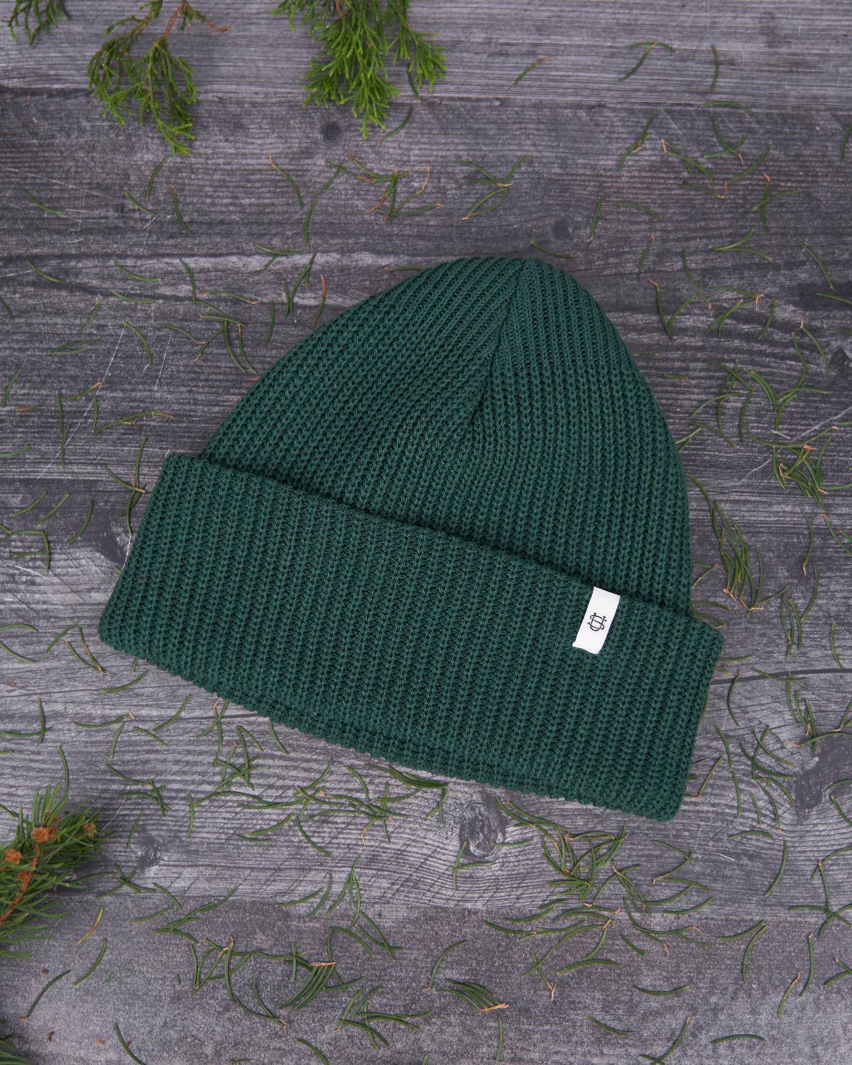 Adirondack Green Upcycled Cotton Watchcap: One Size