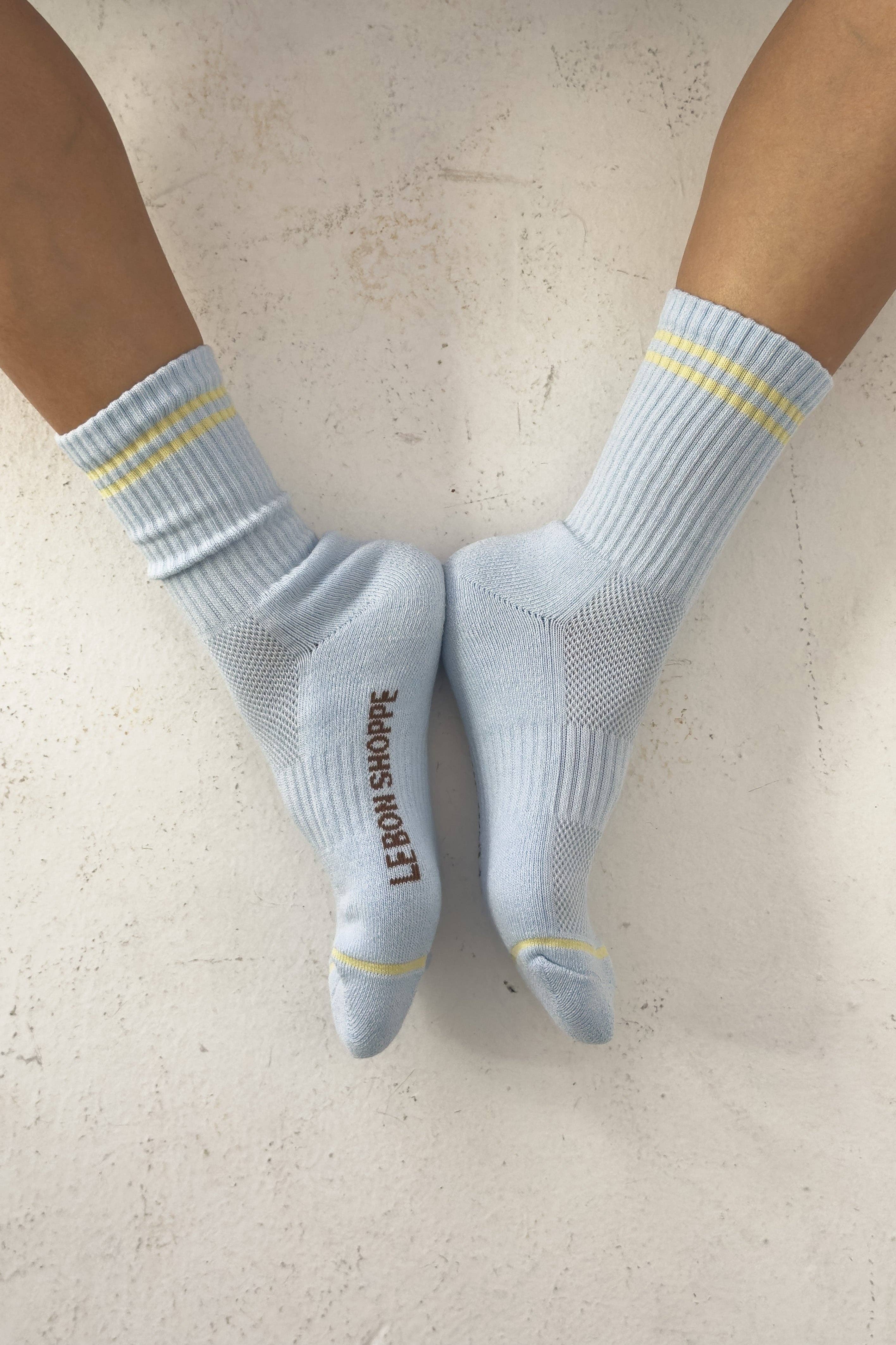 Boyfriend Socks Pastel Sky - Le Bon Shoppe