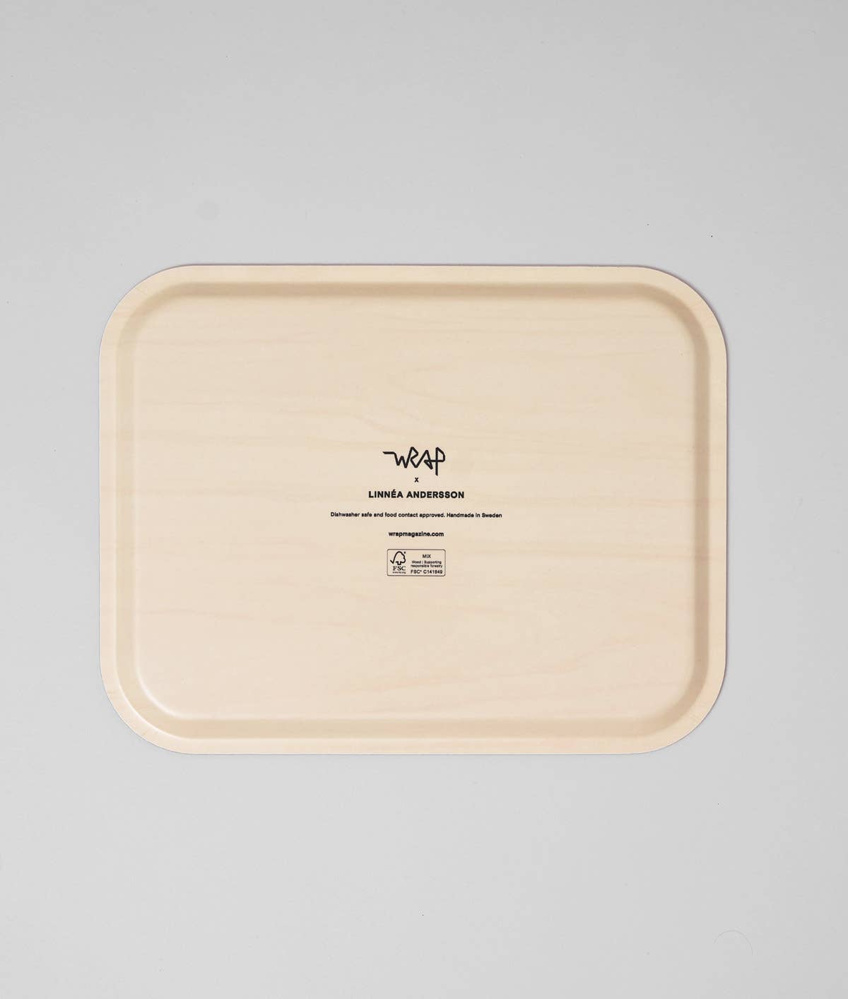 Charcoal Leaves Large Rectangle Birch Serving Tray