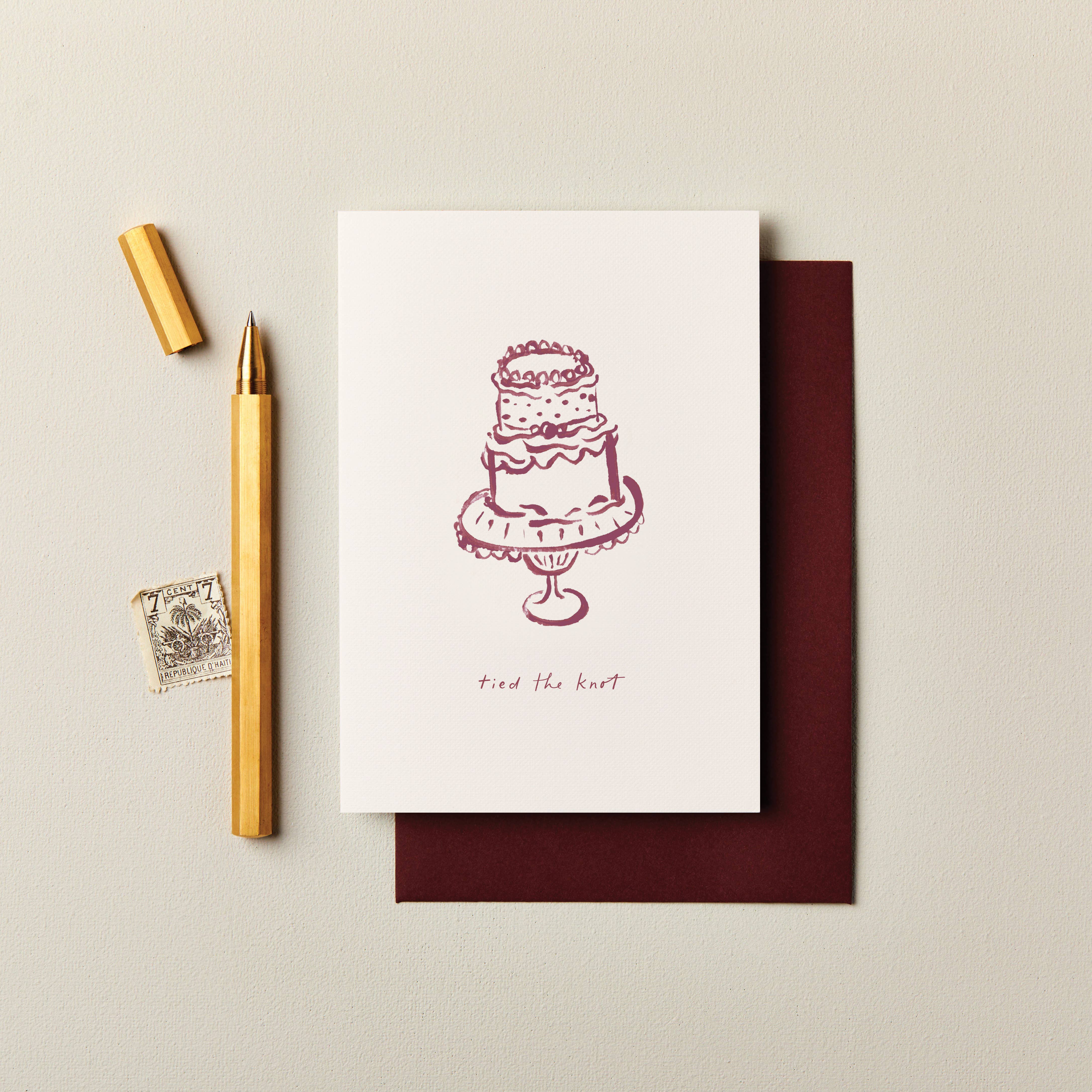 Wedding Card | Illustrated Just Married Card | Couples card