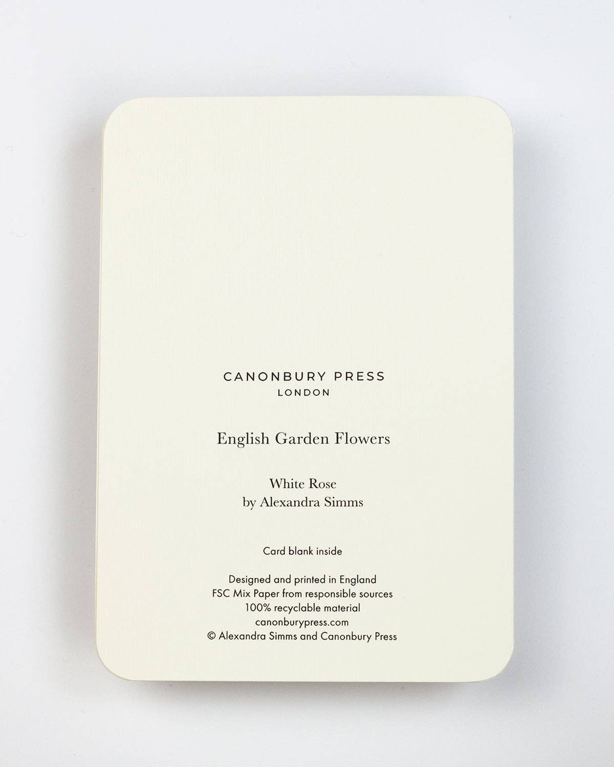 White Rose Greeting Card | Birthday Card | Luxury Cards