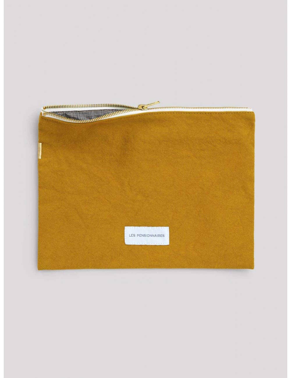 Les Pensionnaires Large Pouch in Saffron Yellow