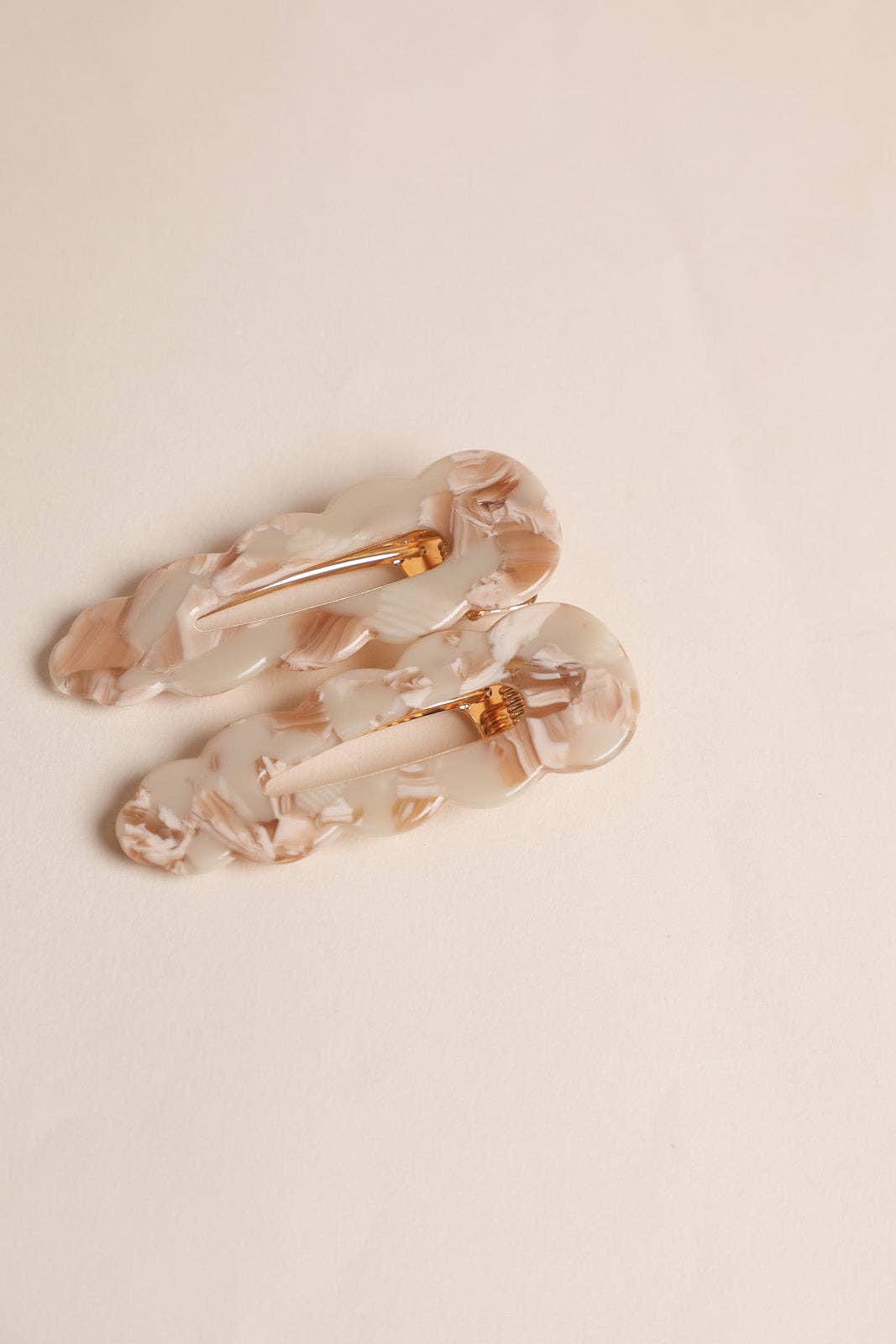 Signature Hair Clips - Nougat (pair)