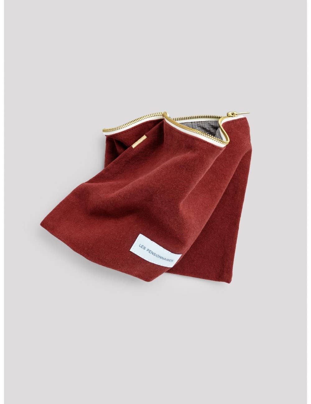 Large Pouch in Rust Organic Cotton Canvas