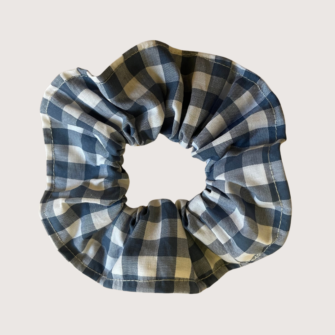 Scrunchie -Gingham - Cotton various colours: Dusky pink