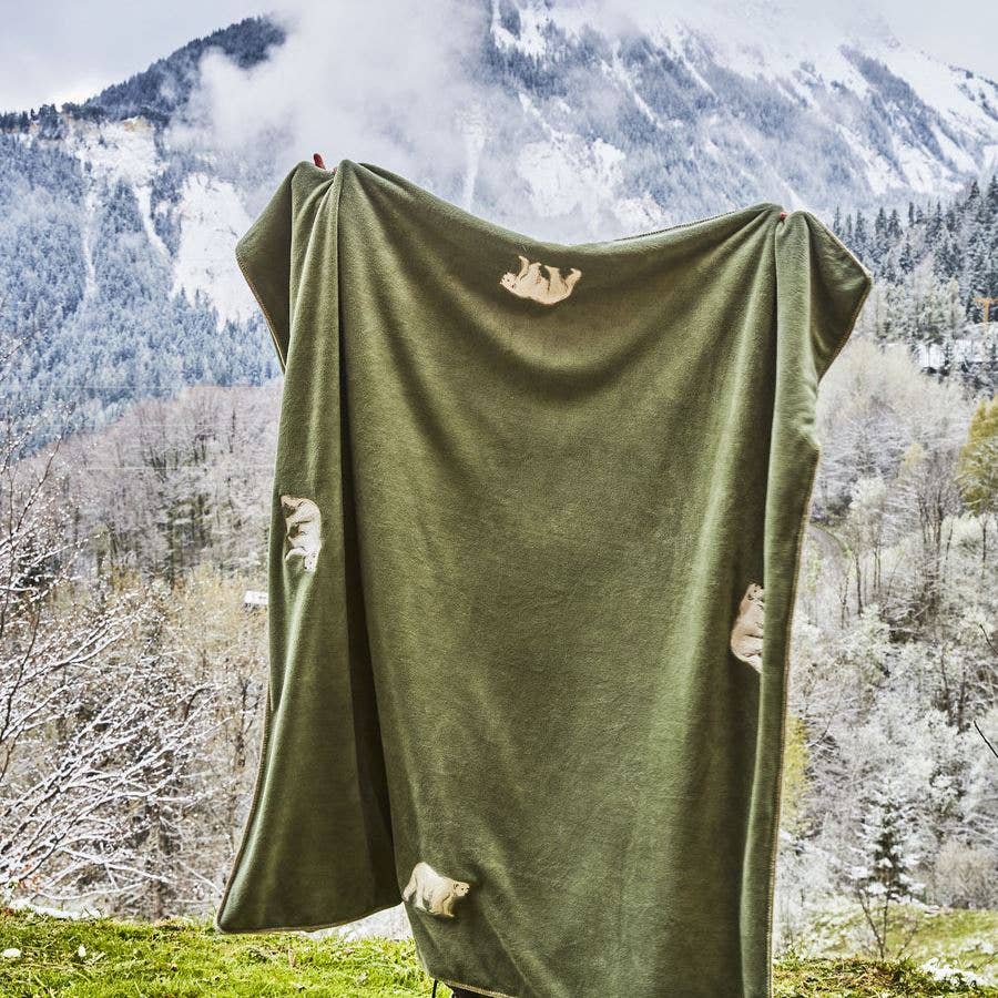 Embroidered Polar Blanket - Spitzberg 150x200cm | Sylvie Thiriez