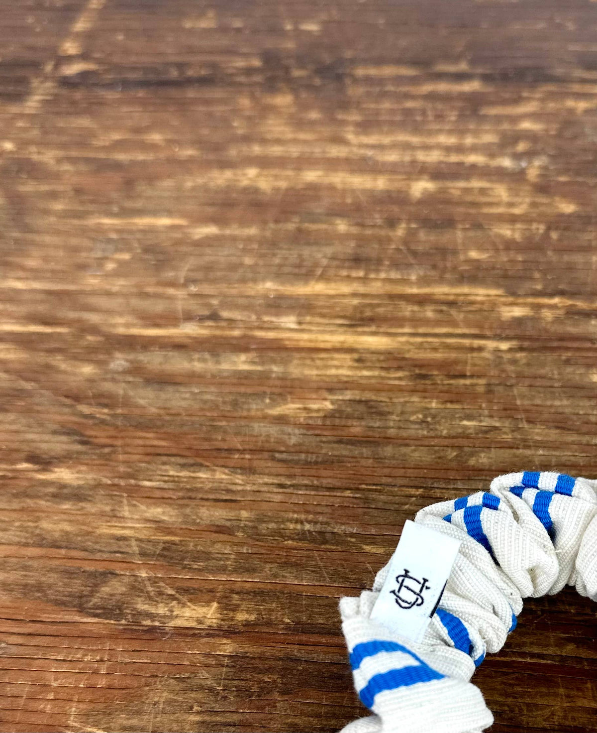 Japanese Cotton Scrunchies - Cut, Sewn, and Finished in NY: GREEN STRIPE