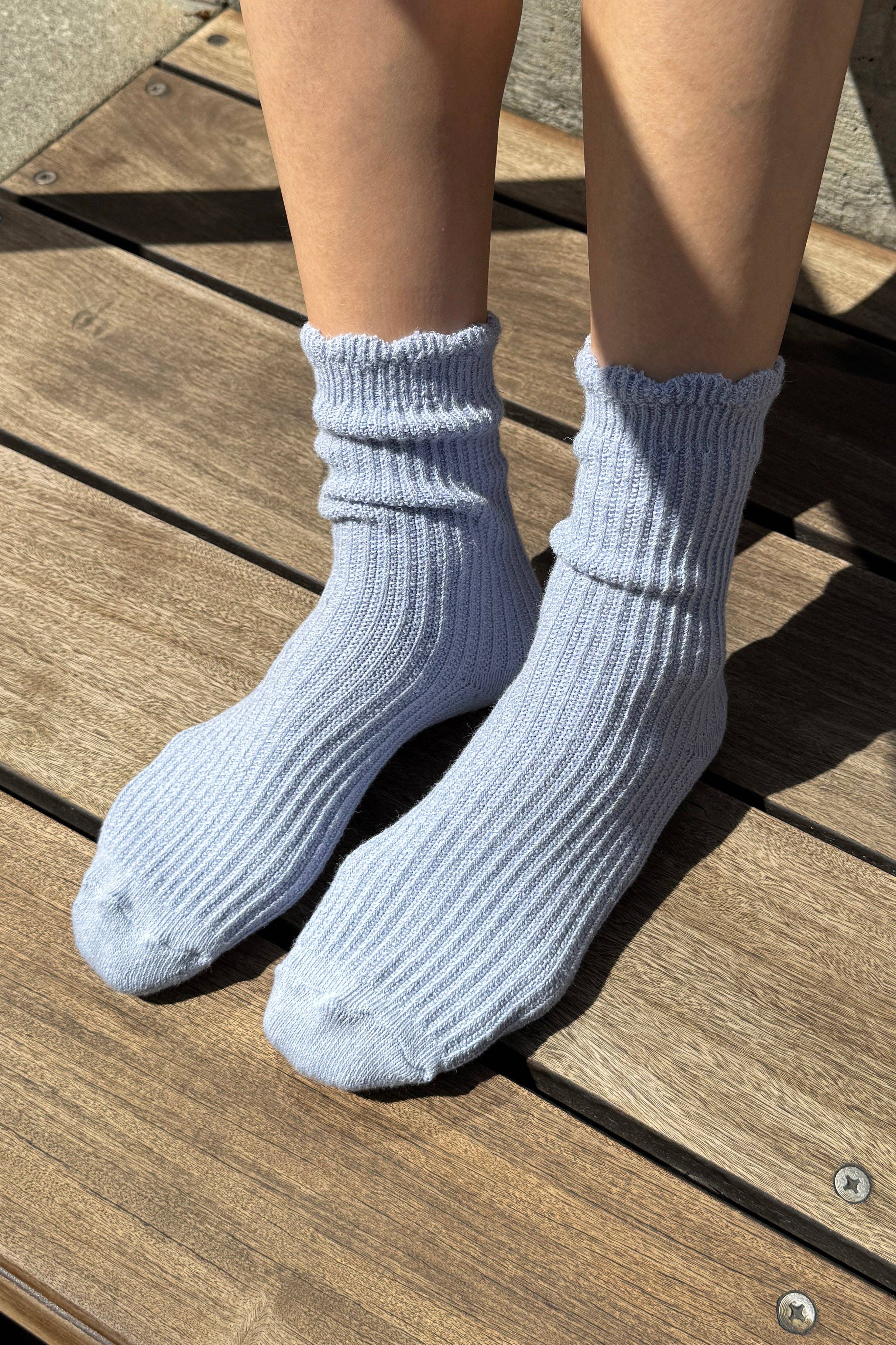 Linen Scallop Socks — Le Bon Shoppe