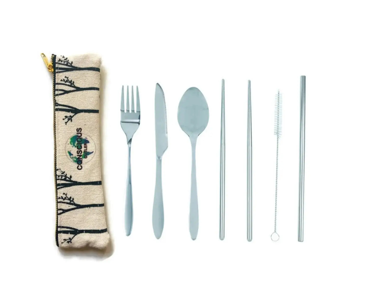 Trees Hemp Travel Cutlery Set — Conscious Cutlery