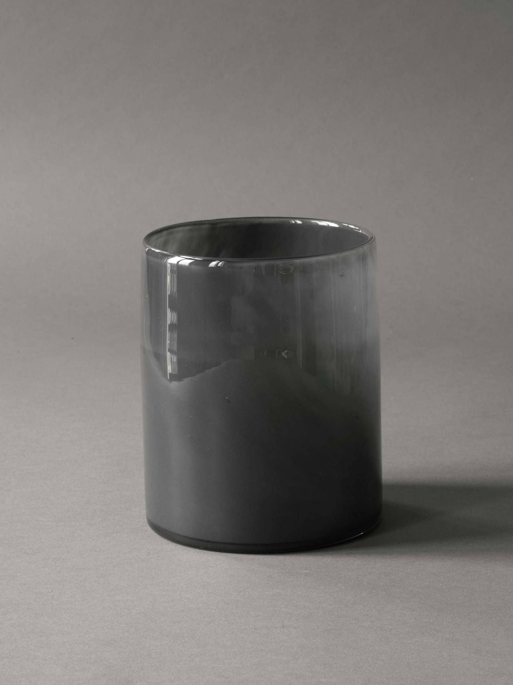 Kristina Dam Studio black glass cylinder vase minimalist modern design
