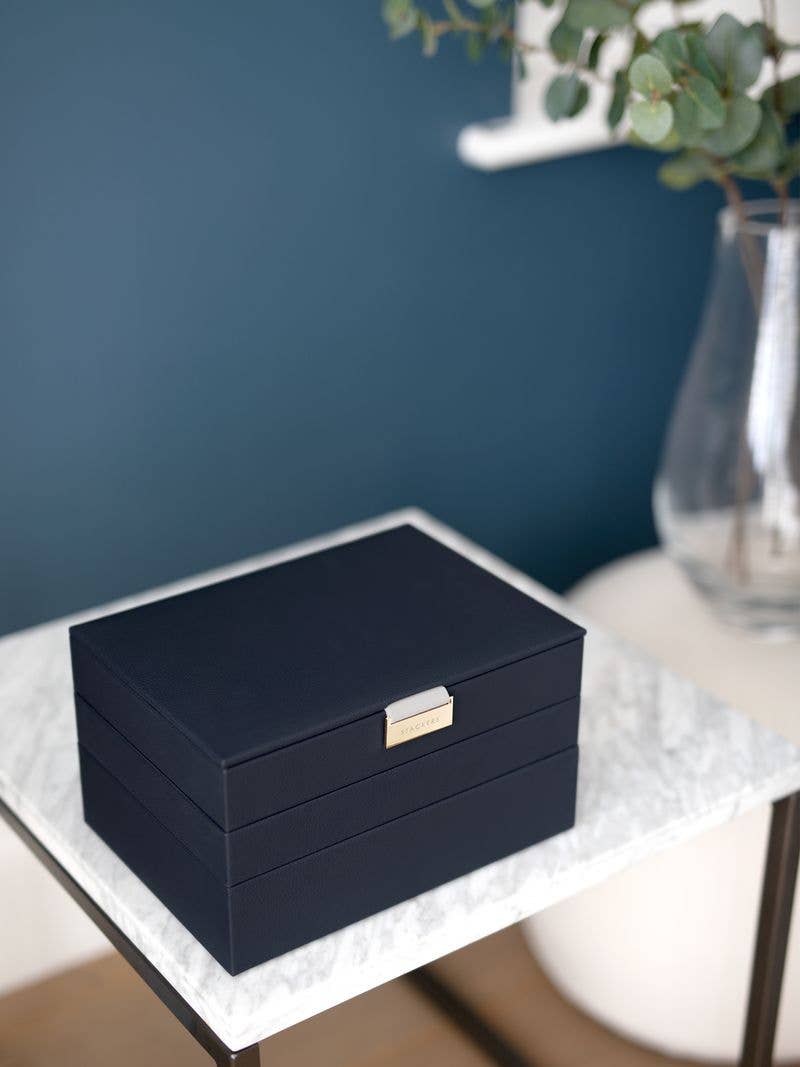 Navy Blue Classic Jewellery Box