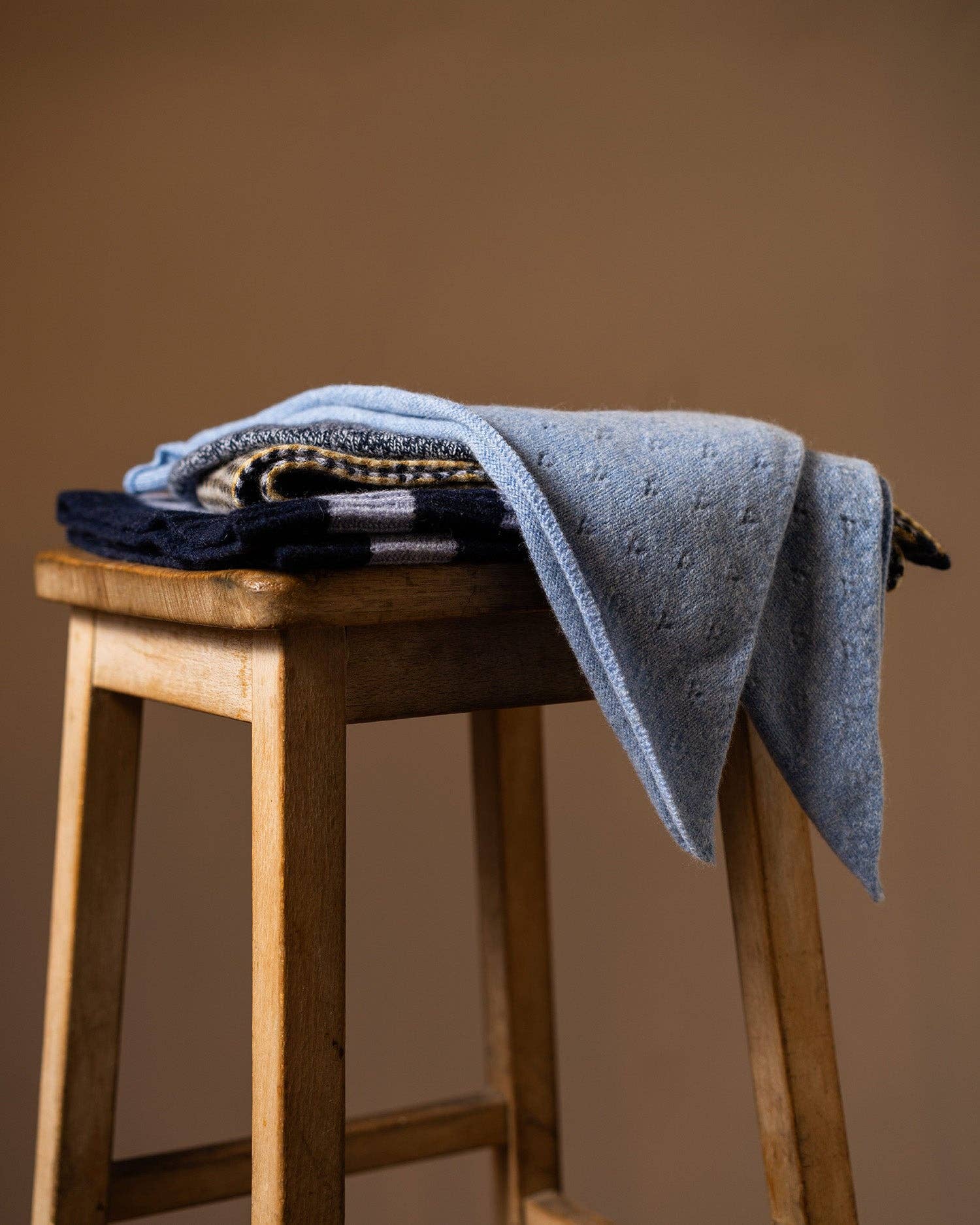 Pointelle Neckerchief | Cornflower - Rove Knitwear