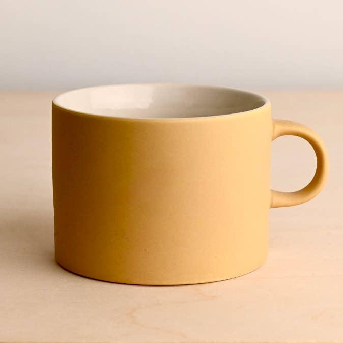 LAIL ceramic mug matte yellow minimalist premium stoneware cup