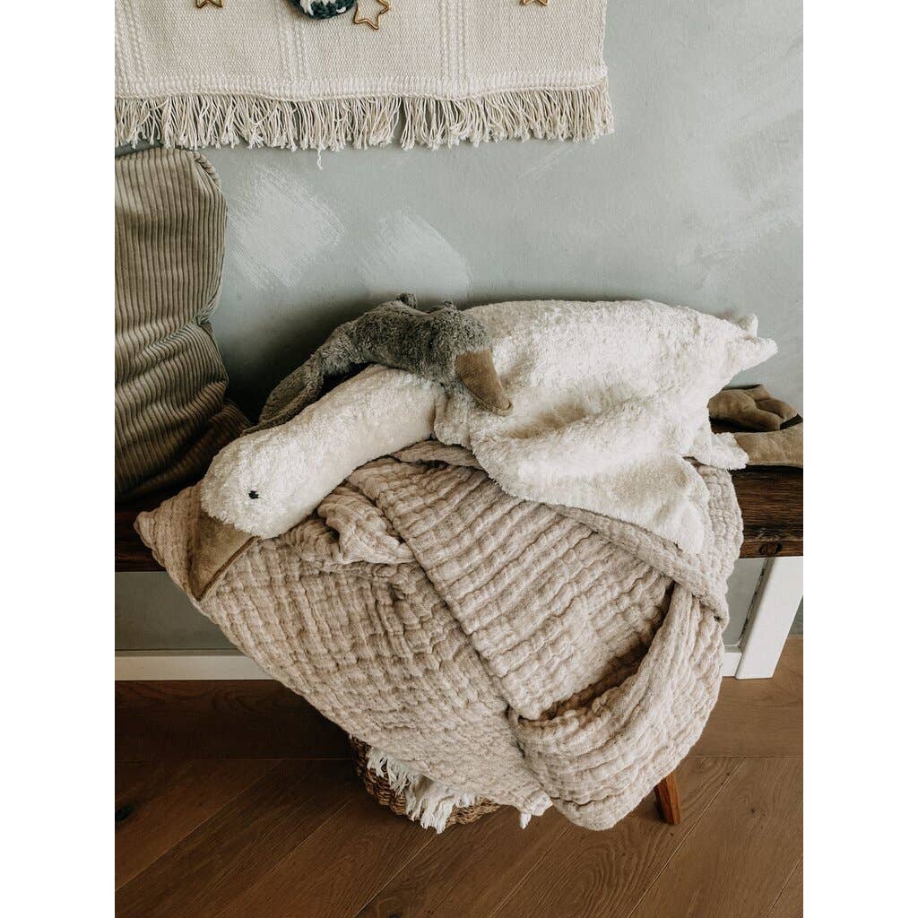 Cuddly animal Goose large | white