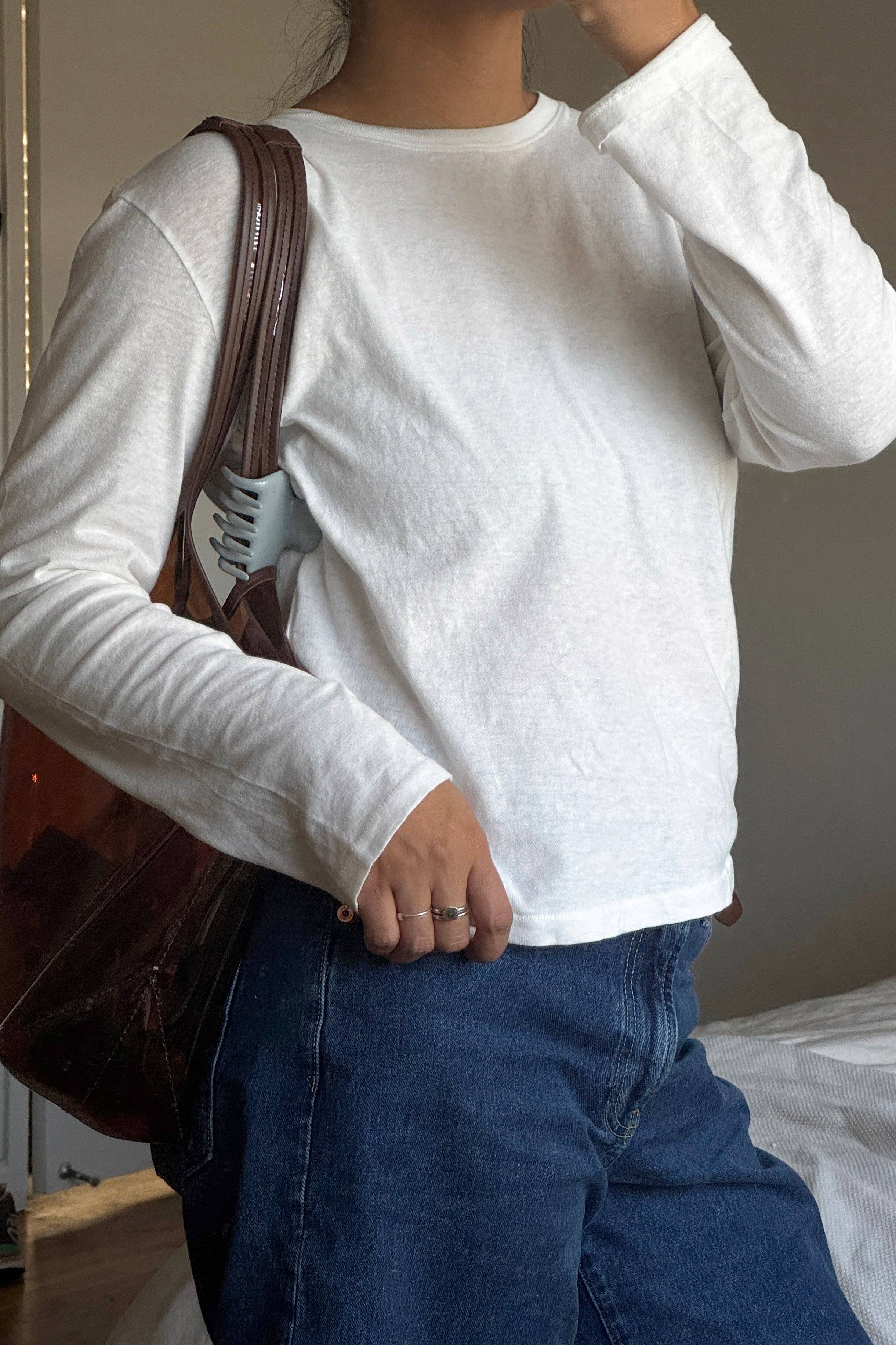 Le Bon Shoppe Foundation Long Sleeve Tee : Vintage White