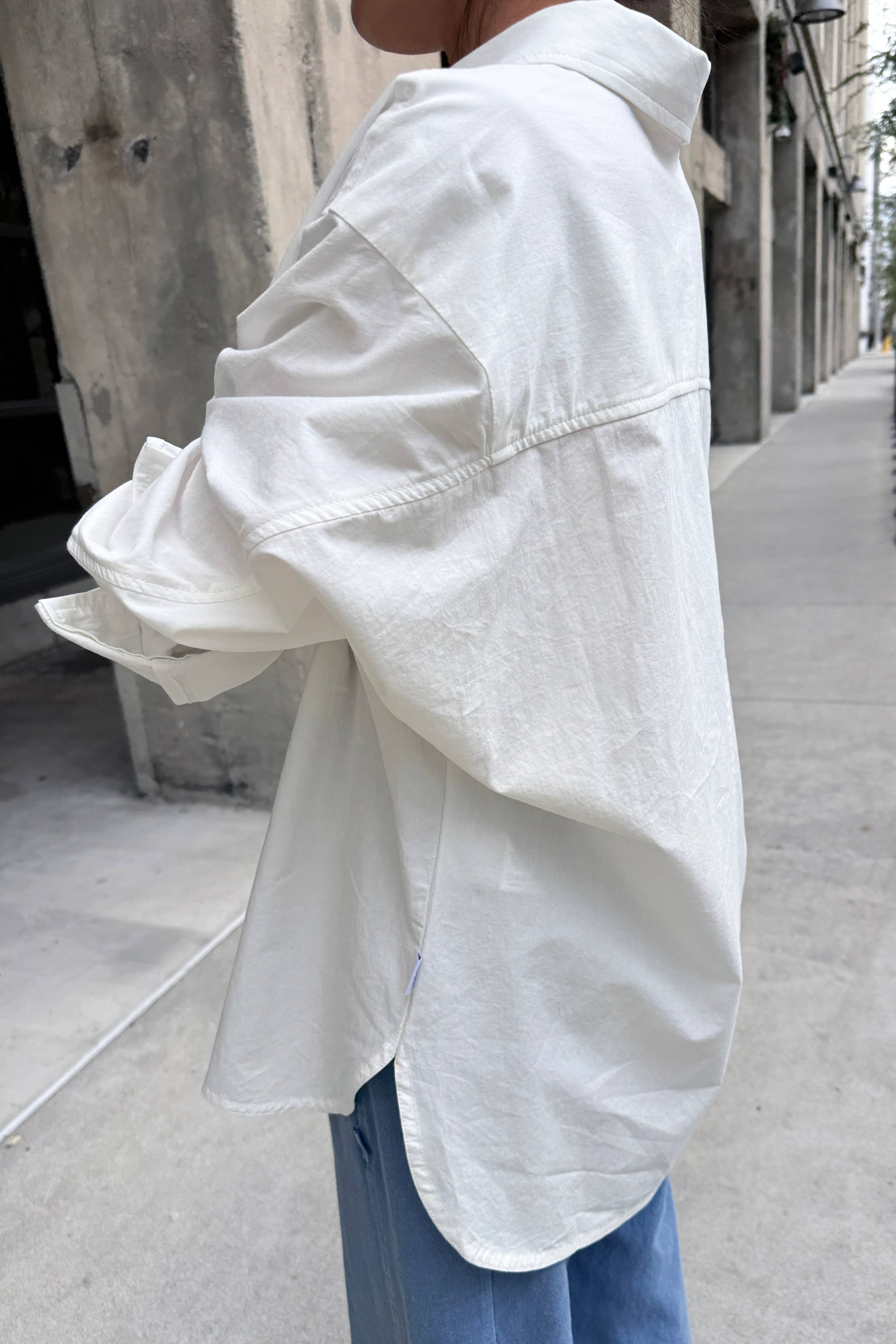 Light Weight Owen Shirt : White - Le Bon Shoppe
