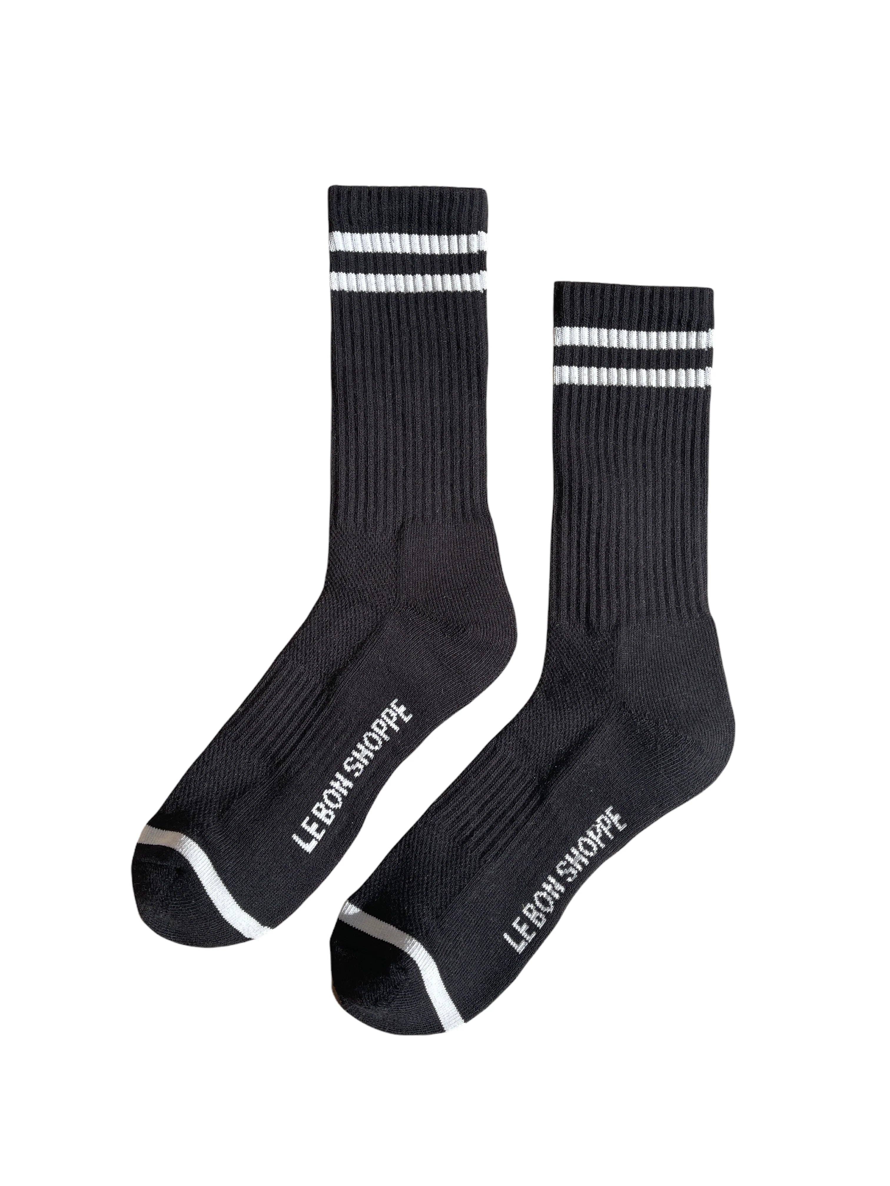 Le Bon Shoppe Extended Boyfriend Socks : Noir