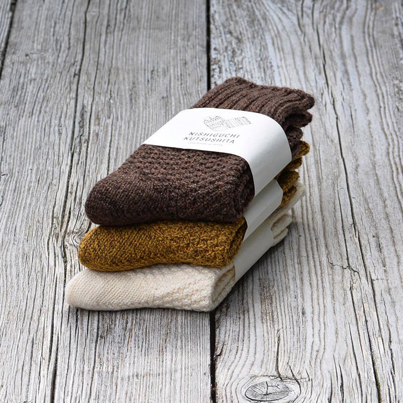 NK0701 Wool Cotton Boots Socks: S25 Moss Green / S (USM5-7/USW6-8/EUR36-40)