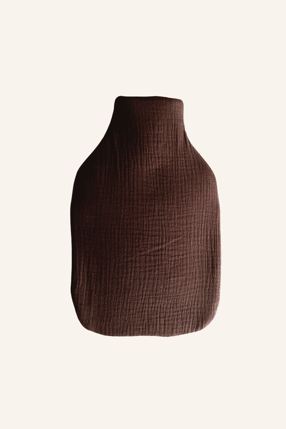 Quilted hot water bottle - Mocha double gauze