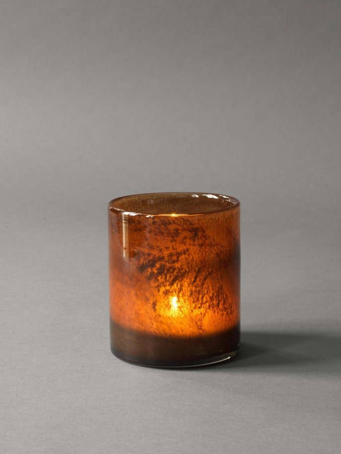 Lyric candle holder - M: Dark Brown