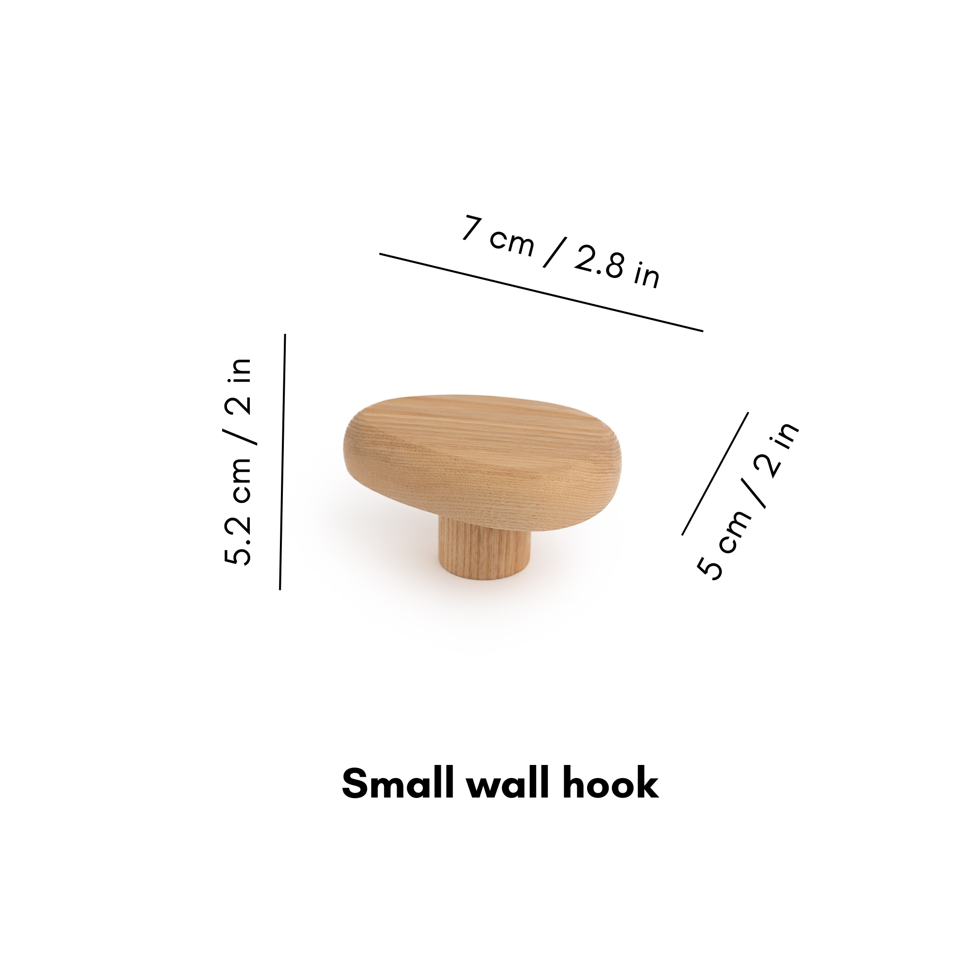 Wooden wall hook | DROP |
