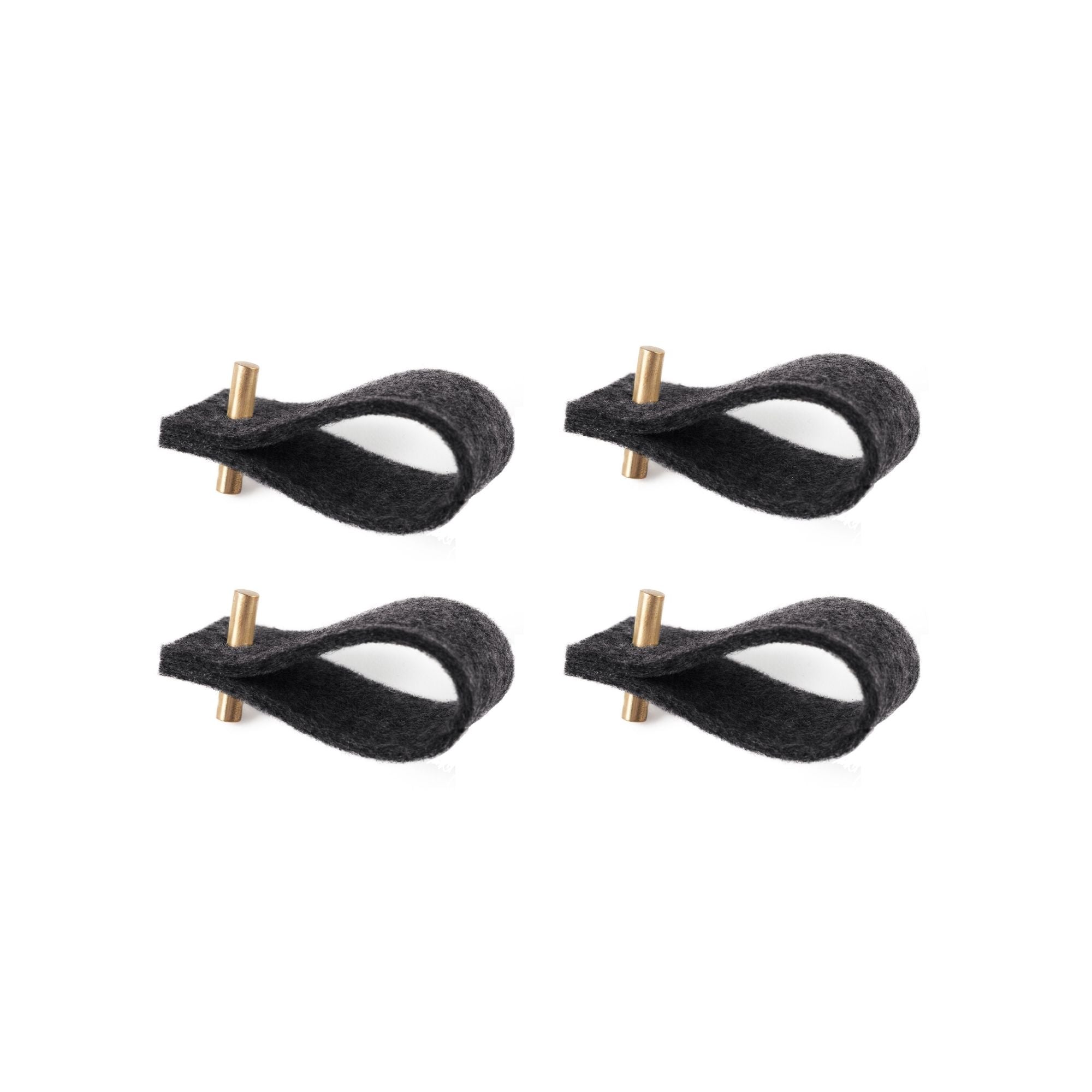 Felt napkin rings | set of 4 | black