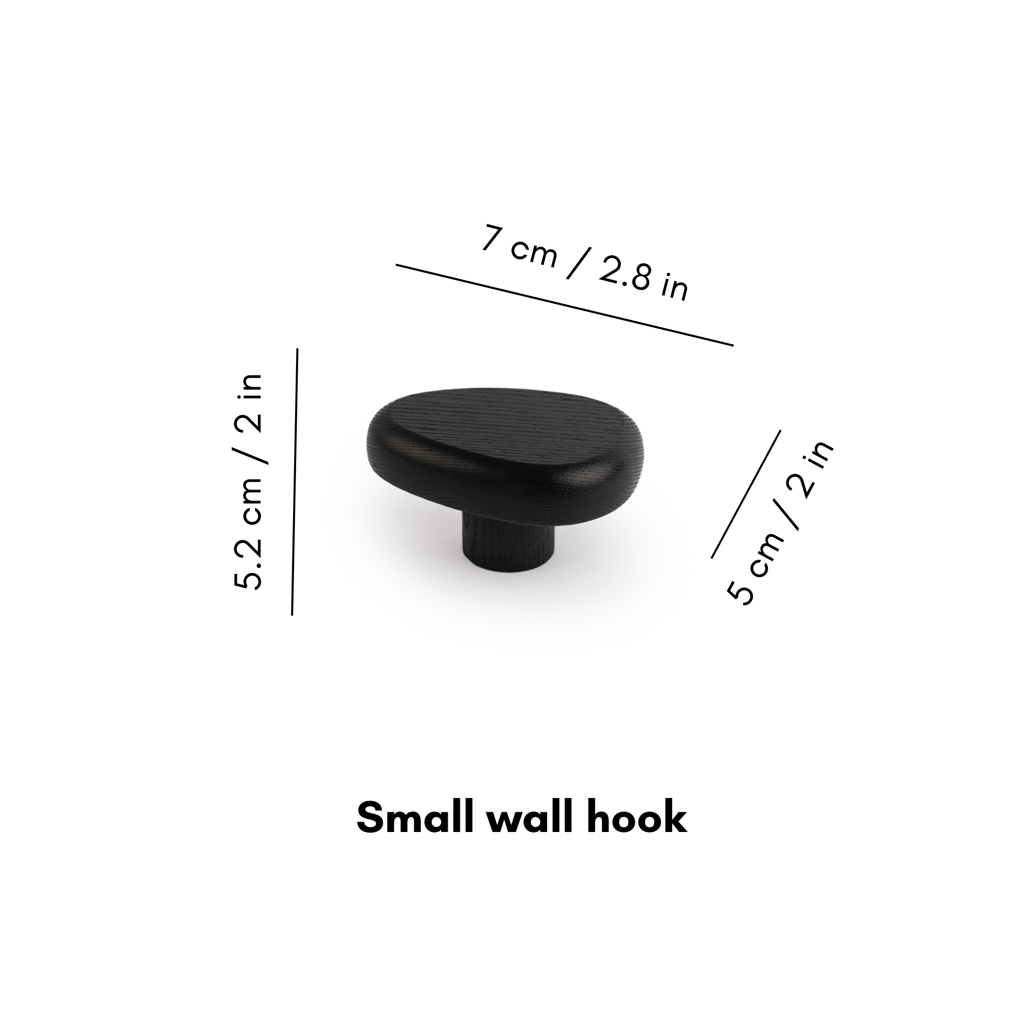 Black wall hook | DROP