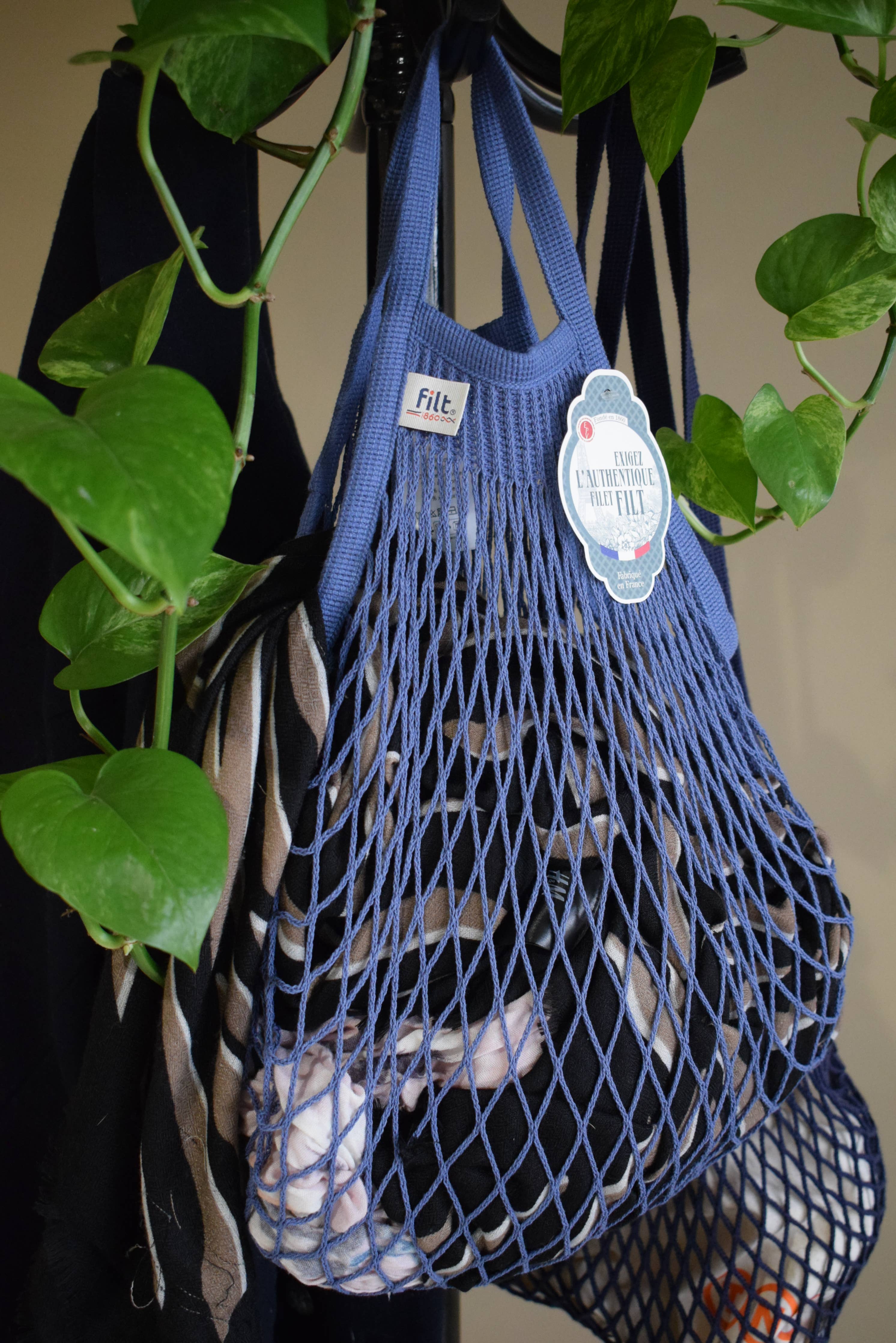 Net Shopping Bag Blue Jeans - Filt1860