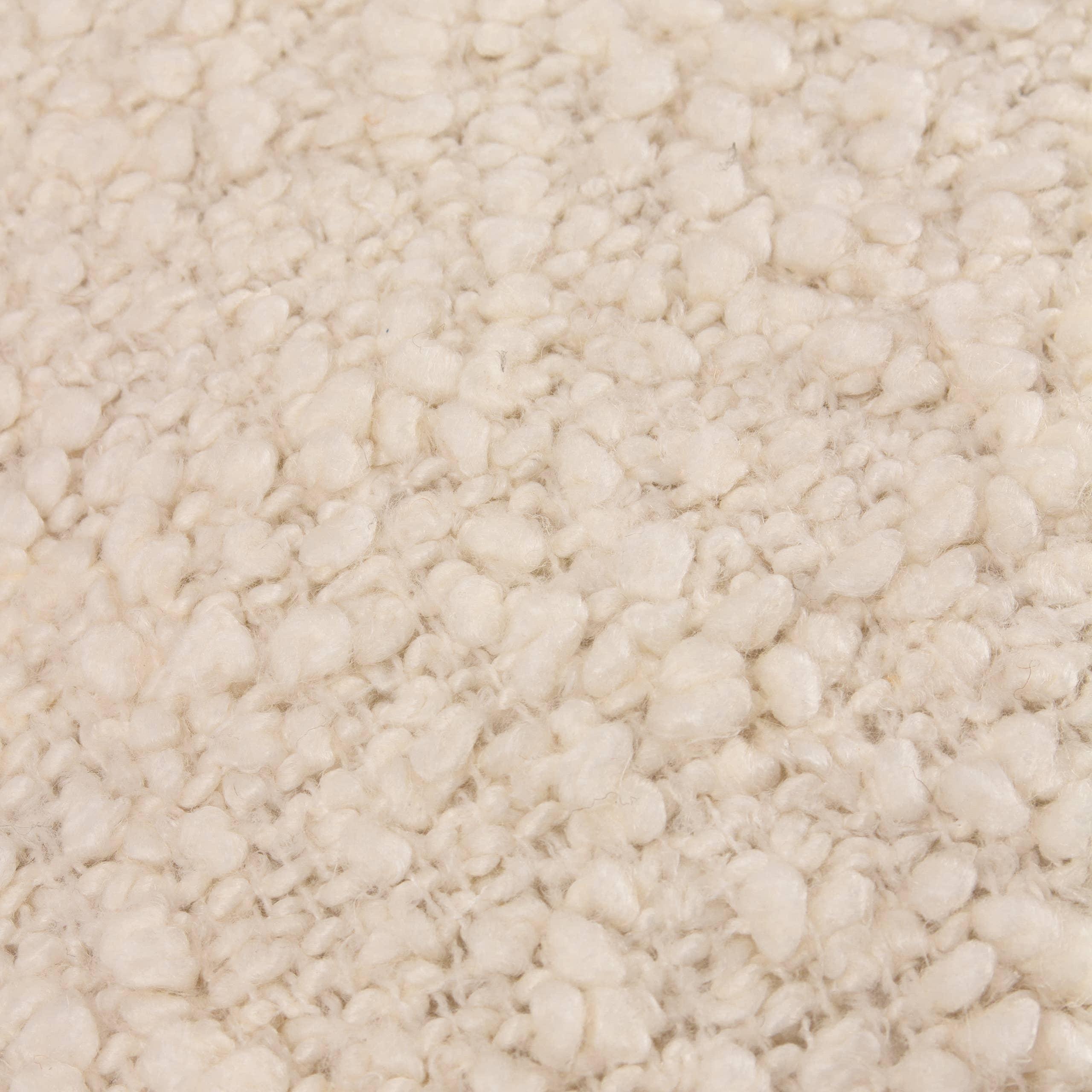 Sundays ivory boucle wool fabric close-up, premium textured upholstery material