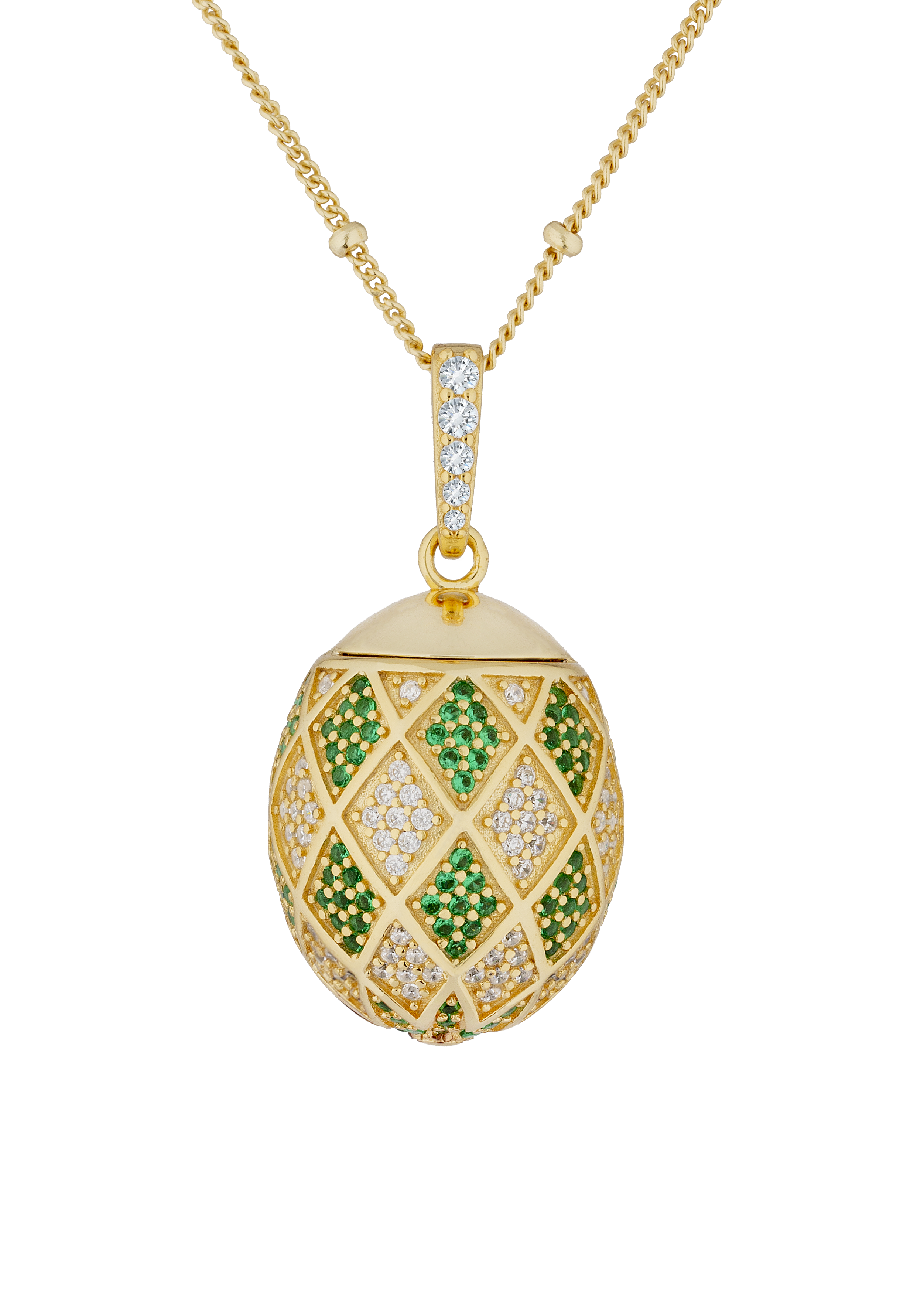 Dragon Egg Pendant Necklace - Emerald - by Atelier 18