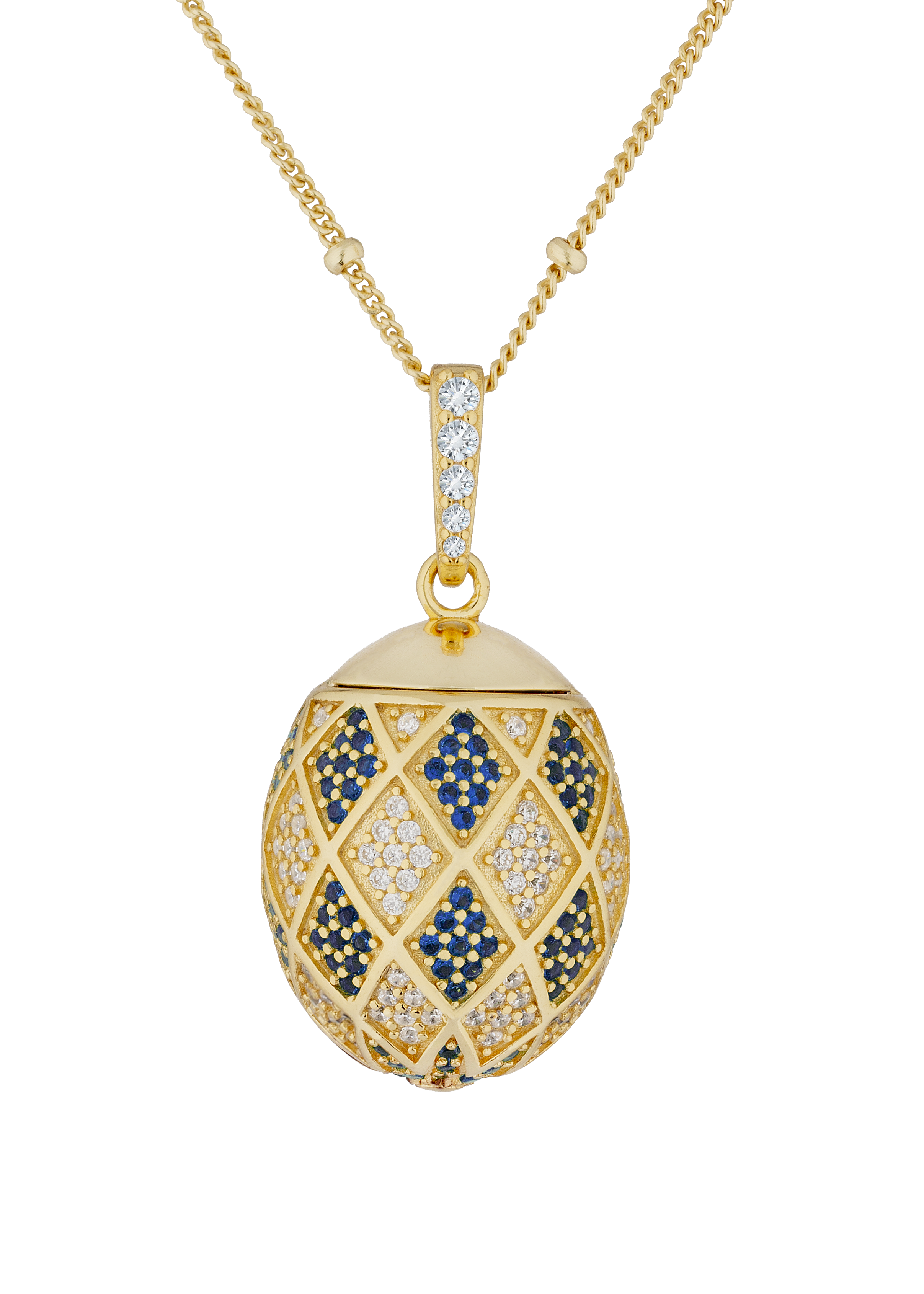 Dragon Egg Pendant Necklace Sapphire - Atelier 18