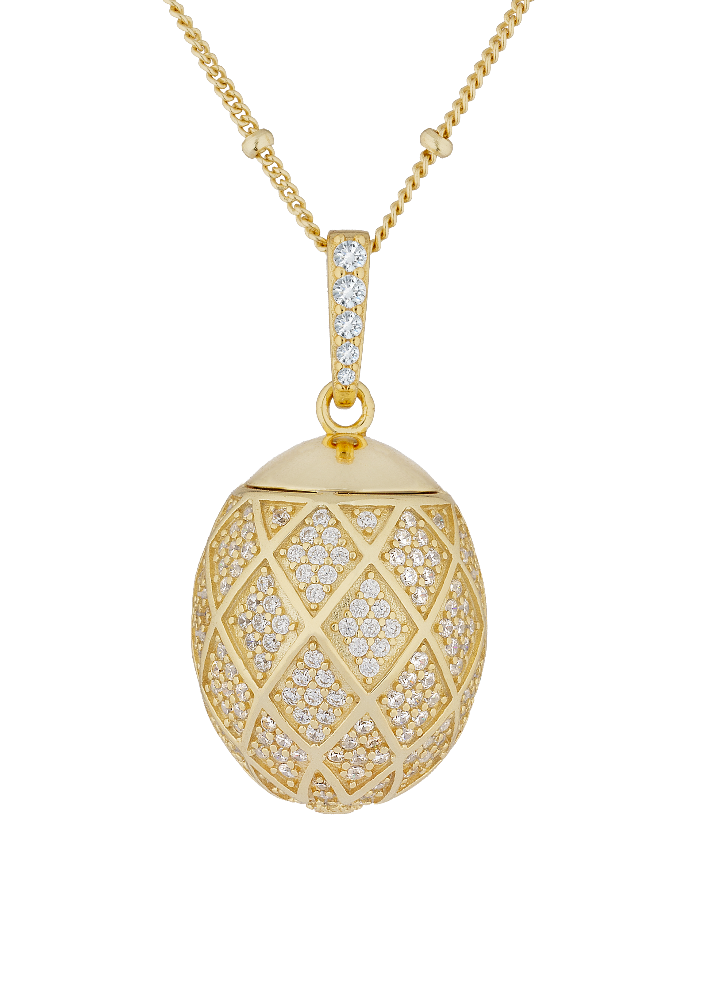 Dragon Egg Pendant Necklace White - Atelier 18